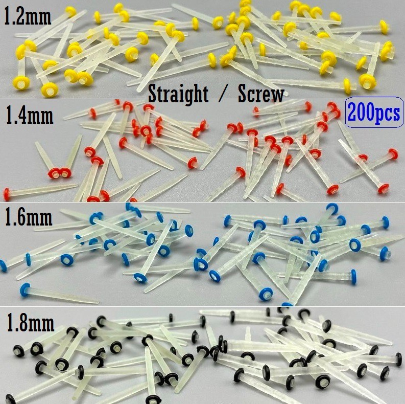 Quartz Fiber Post Dental Fiber Post teeth Restorative (1.2/1.4/1.6/1.8mm) 200pcs