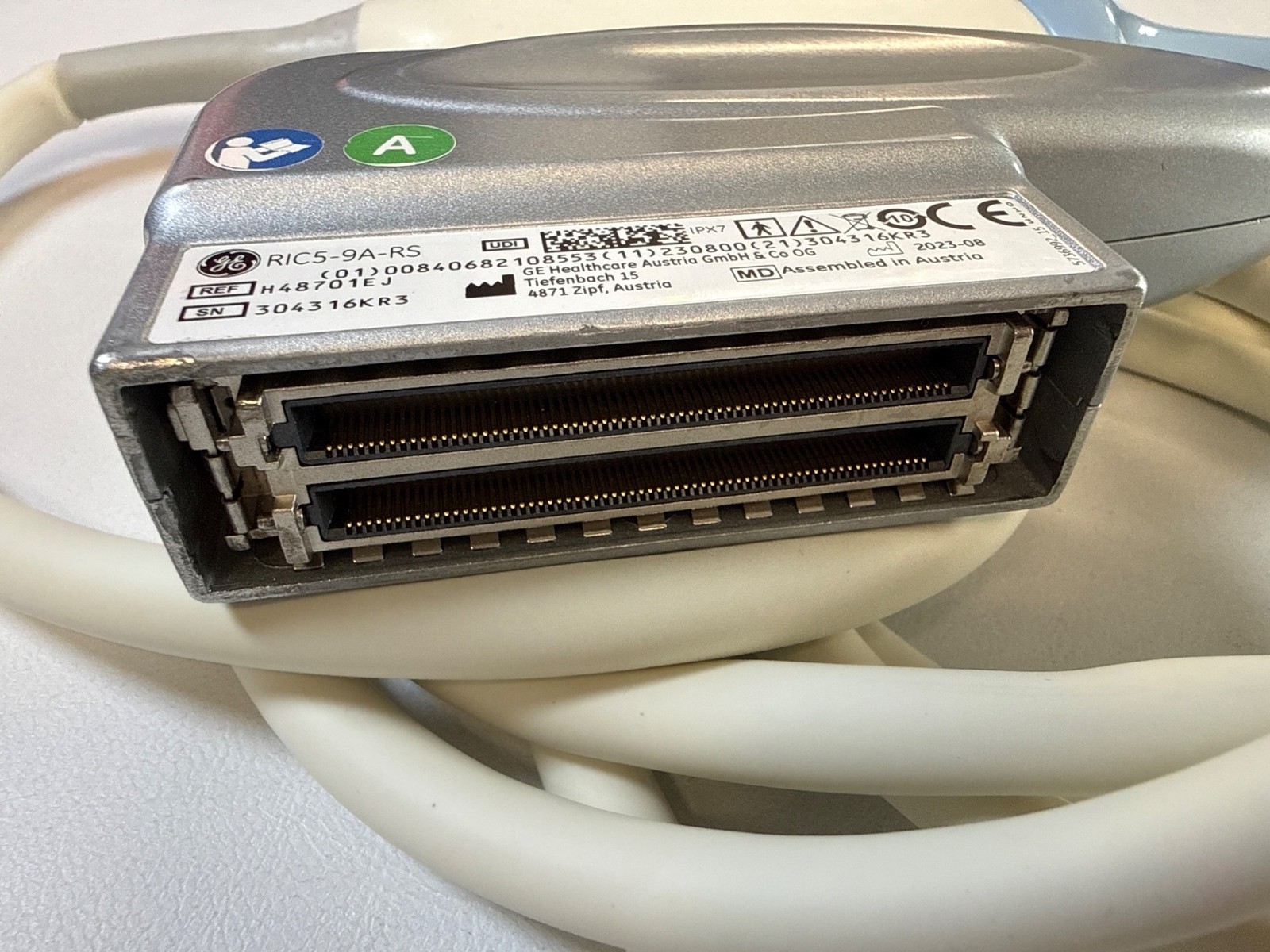 GE RIC5-9A-RS Endocavity Probe 08/2023 REF H48701EJ SN 304316KR3 P16 03