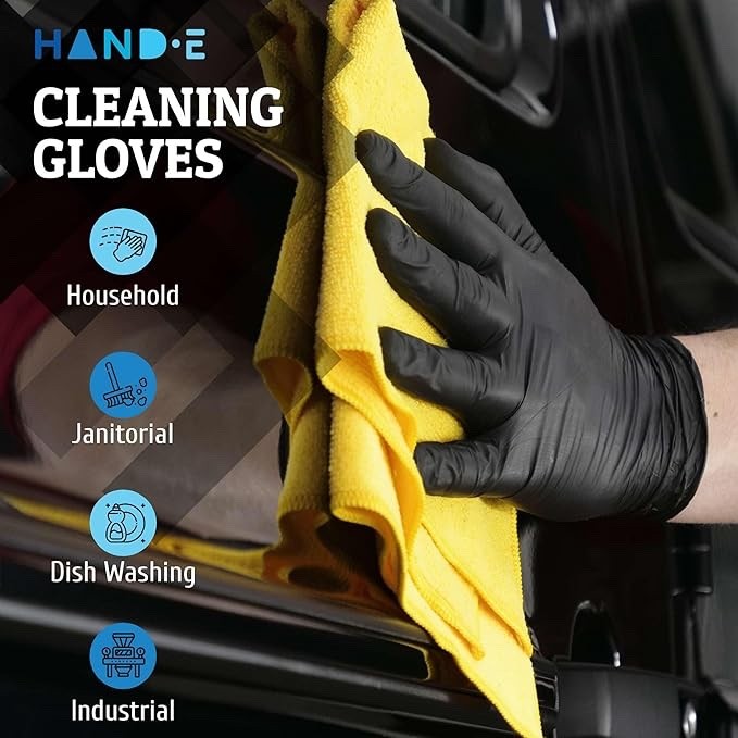 Hand-E Touch Disposable Nitrile Gloves 1000 Count Case Latex Free Powder Free S