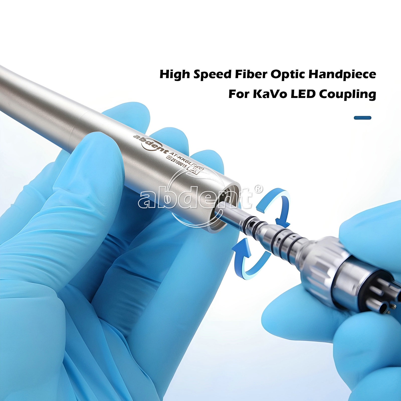 ABDENT Dental Fiber Optic LED Handpiece 4 Water Spray Fit KaV MULTIflex Coupling