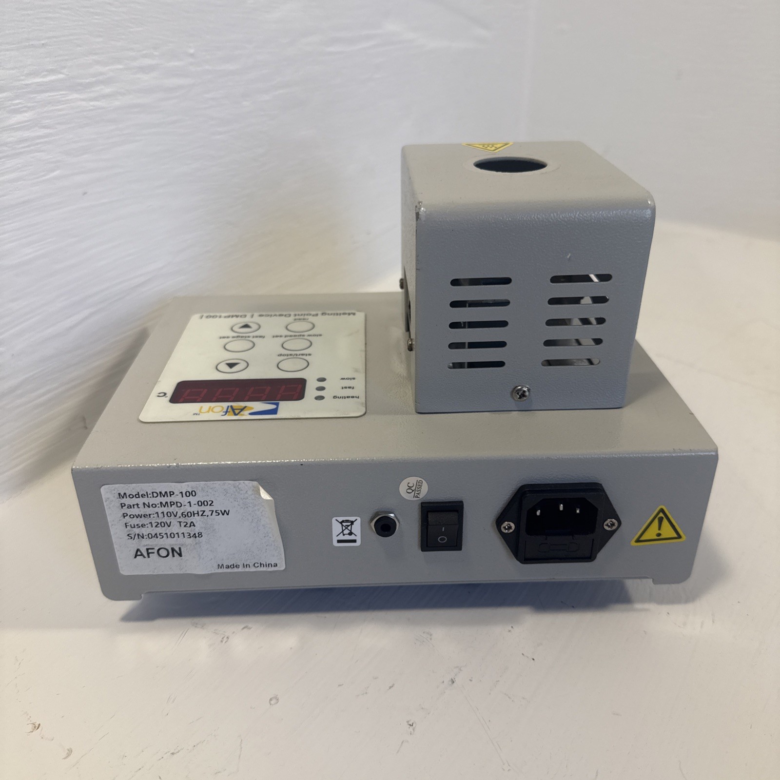 Afon DMP-100 Melting Point Device MPD-1-002 DMP100 110V, 60Hz, 75w (TESTED)