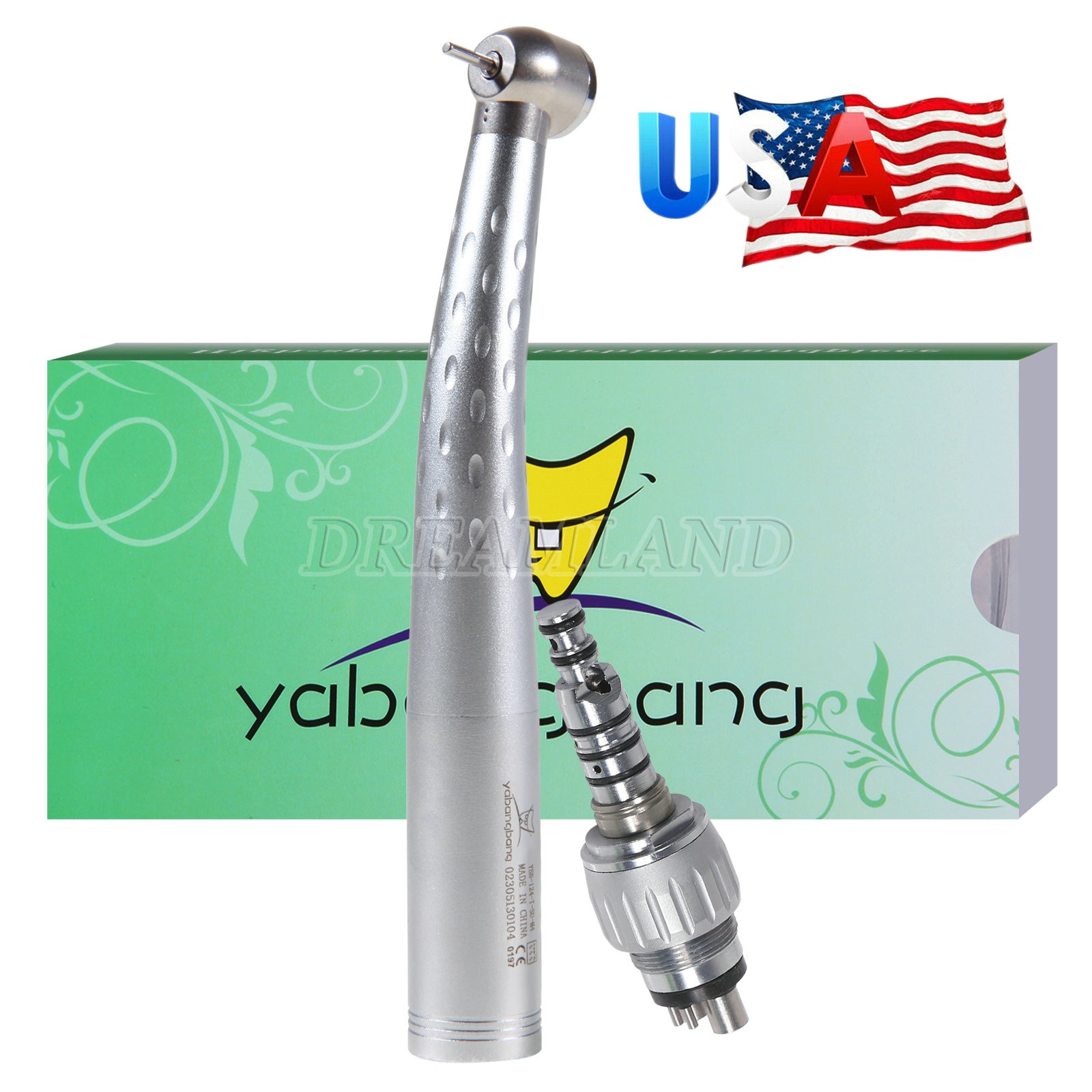 KAV Style Dental High Speed Turbine Big Head Handpiece 4H Quick Coupler Swivel
