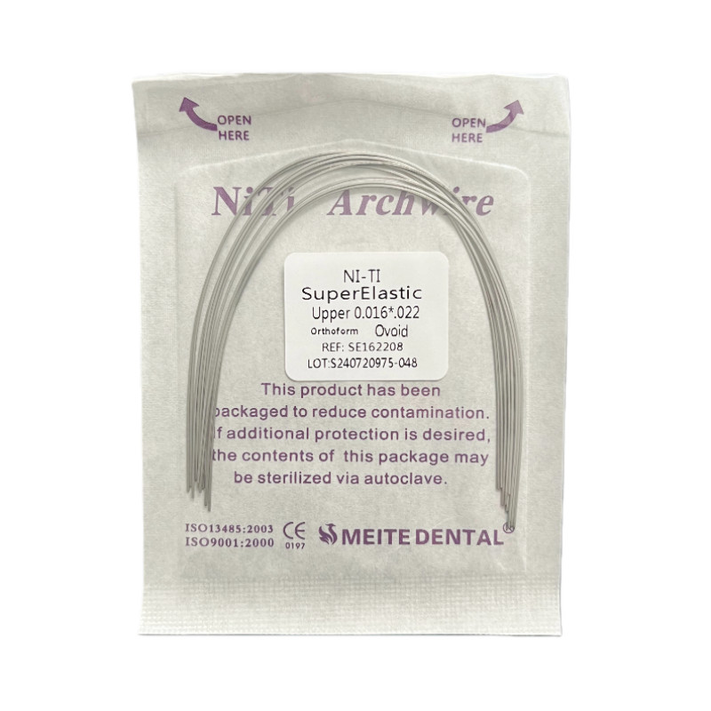 Dental Orthodontic Super Elastic Niti Rectangular Arch Wire Ovoid/Natural