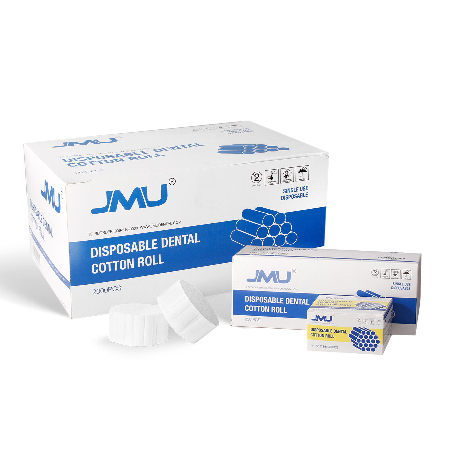 Dental Disposable Cotton Rolls, 1.5″ x 3/8″ High Absorbent Cotton Non-Sterile