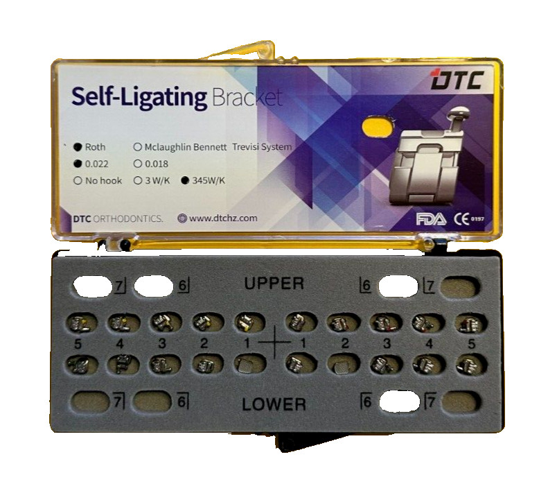 FDA Self-ligating mini Roth brackets, 345 with hooks. 0.022. 20/set