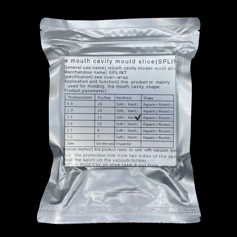 Dental Lab Thermoforming Material Vacuum Forming Splint Sheet Square Hard 1.5mm