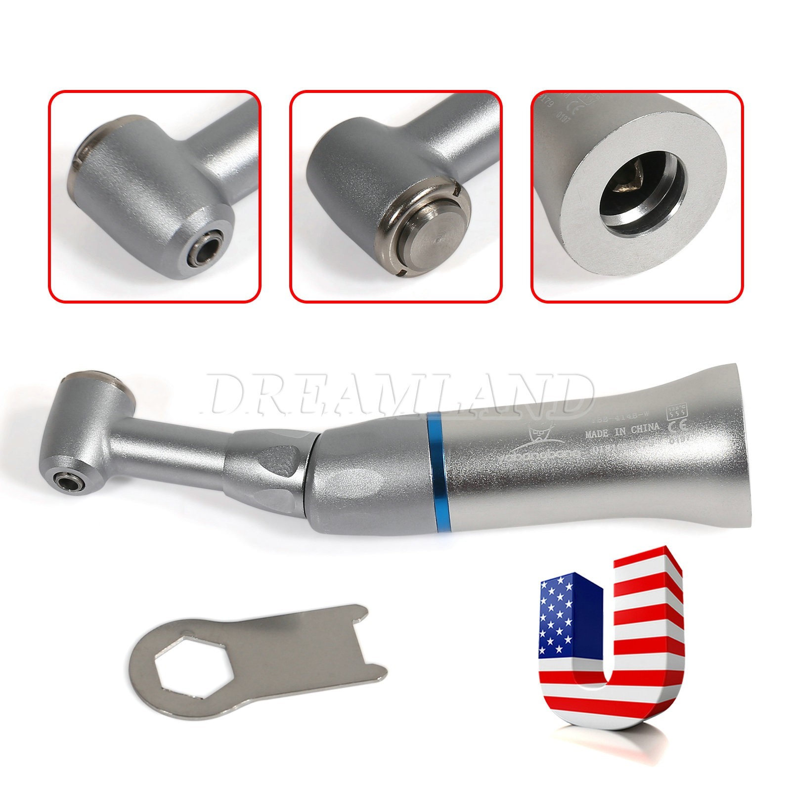 NSK Style Dental Low Slow Speed Handpiece Contra Angle Push Button E-Type FDA US
