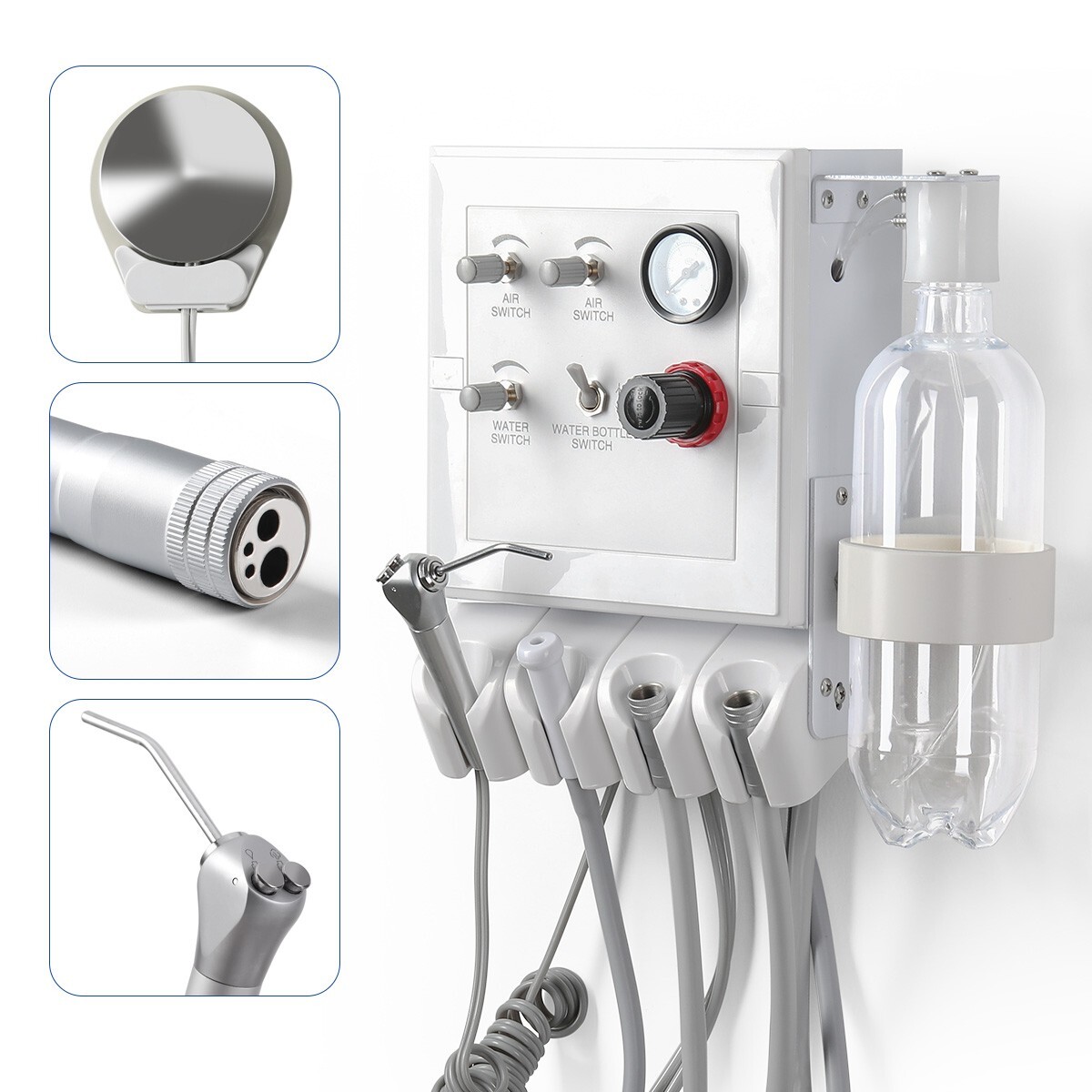 Dental Portable Turbine Unit Weak Suction Connect Compress Pneumatic Control