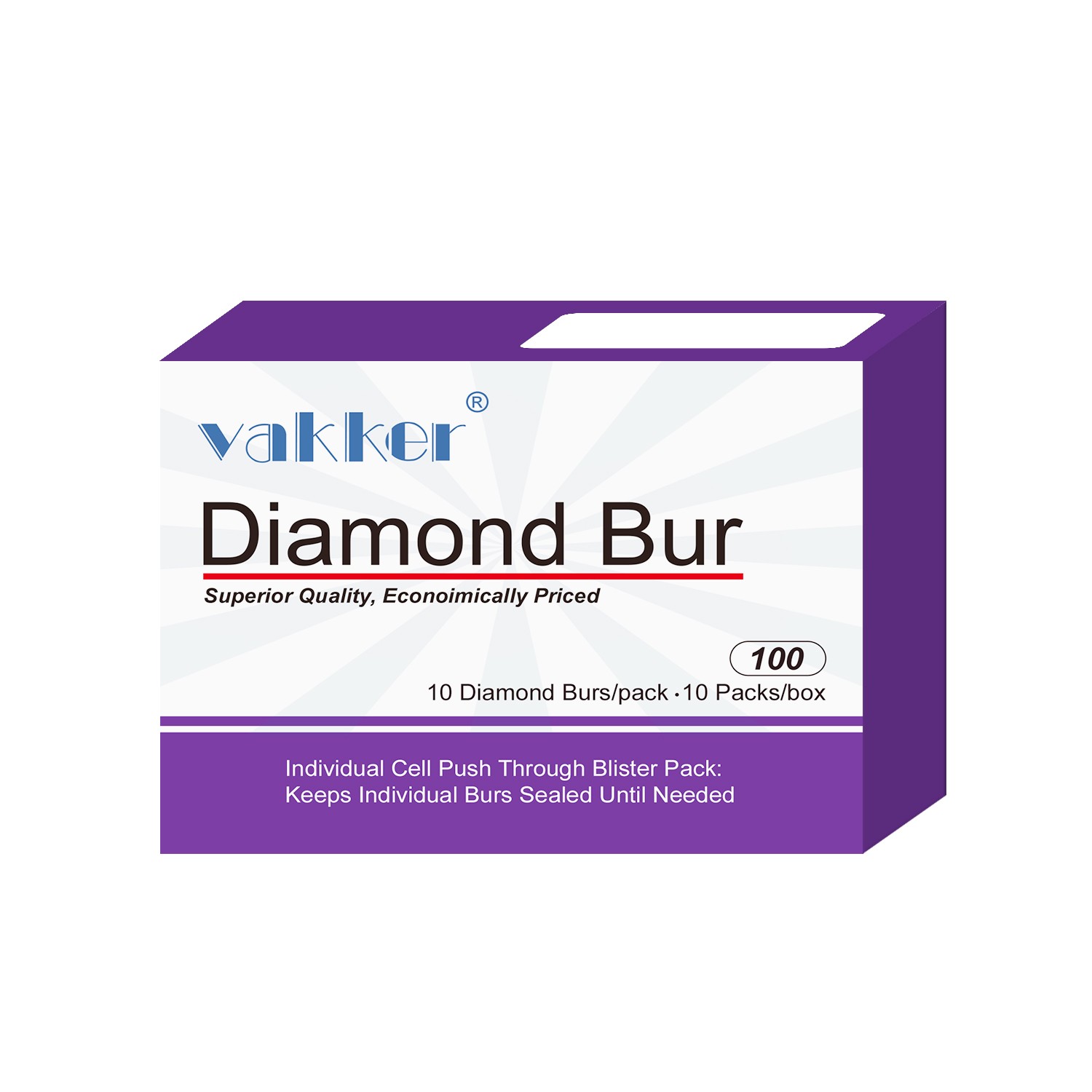 Vakker Dental Egg FG Diamond Bur 379-018M Medium 10/pk