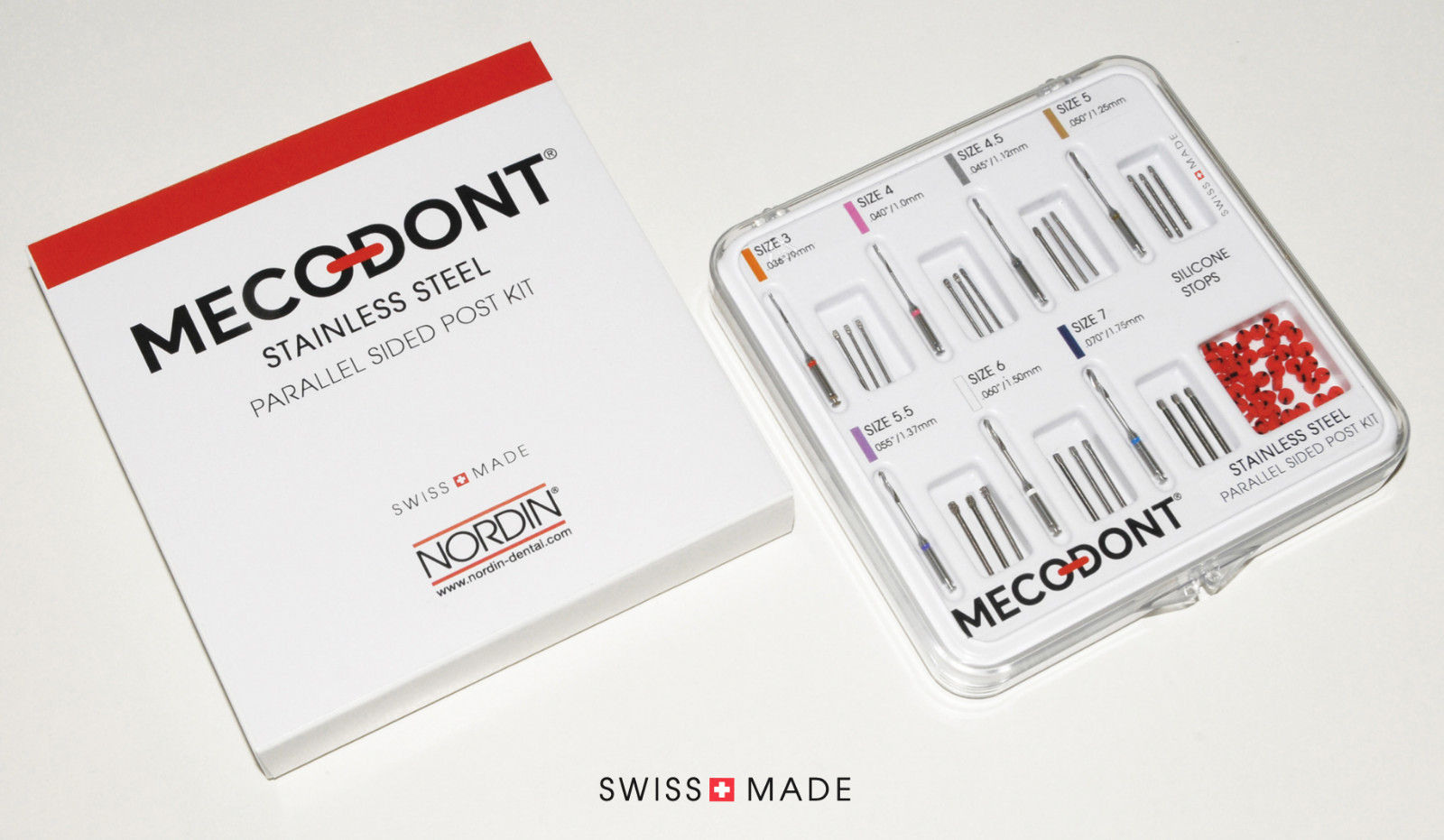 Mecodont Stainless Steel Parallel Sided Dental Endodontic Posts