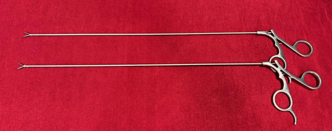 2-nos Laparoscopic PCNL Alligator Forceps 9FR 40cm Endoscopy Reusable Instrument