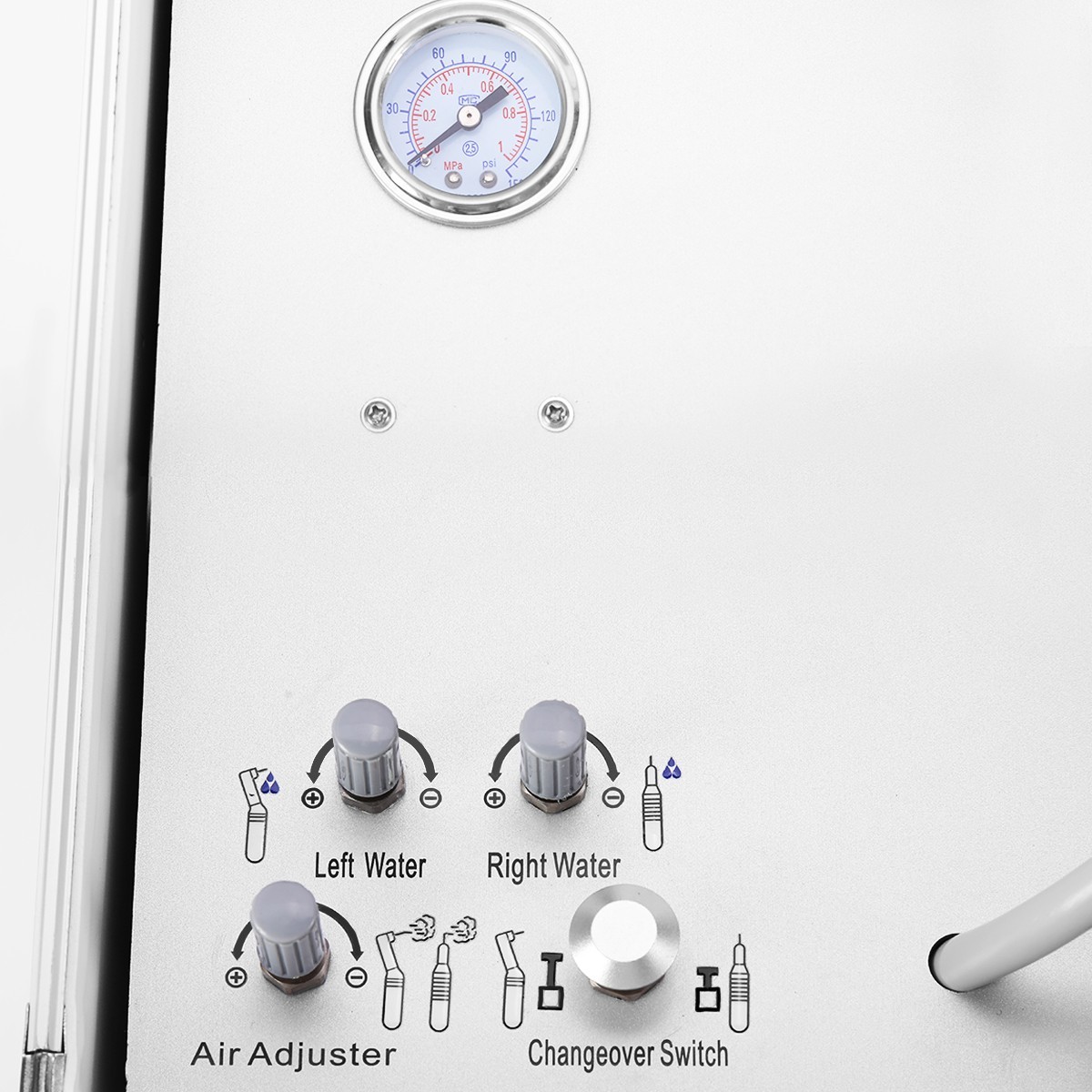 Portable Dental Delivery Unit Rolling Case Air Compressor Syringe Suction 4 Hole