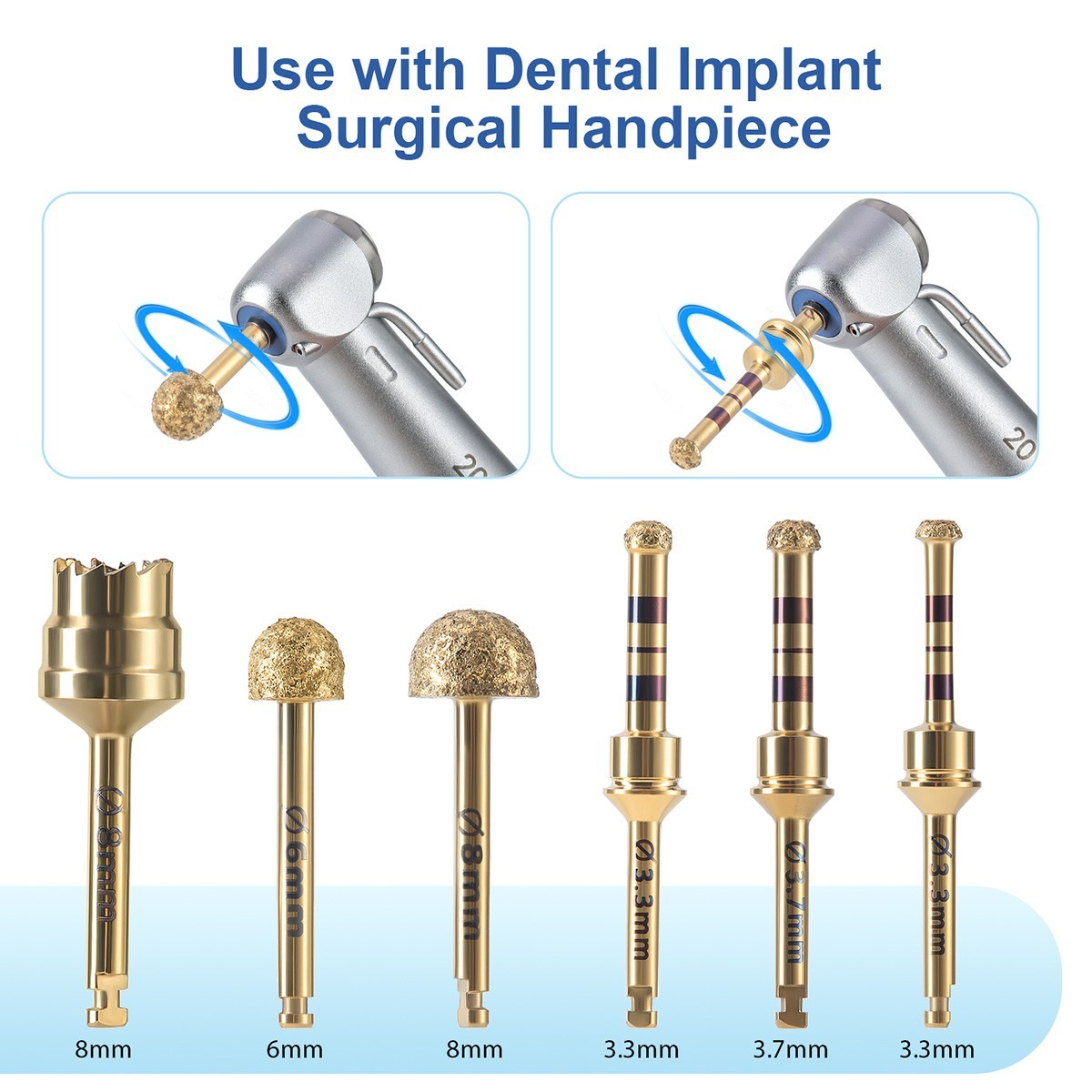 AZDENT Dental Maxillary Sinus External Lifting Drill Multiple Drill Bit Shapes