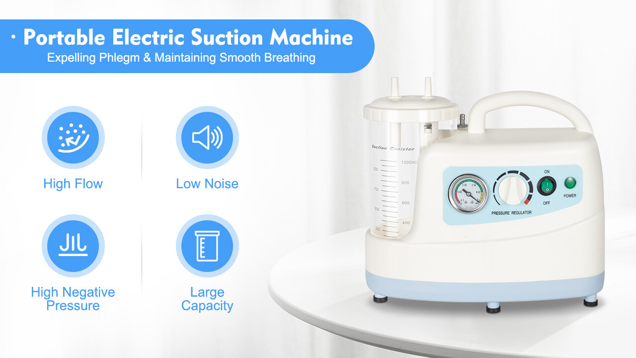 Portable Vacuum Dental Phlegm Suction Unit Emergency Medical Aspirator Machine