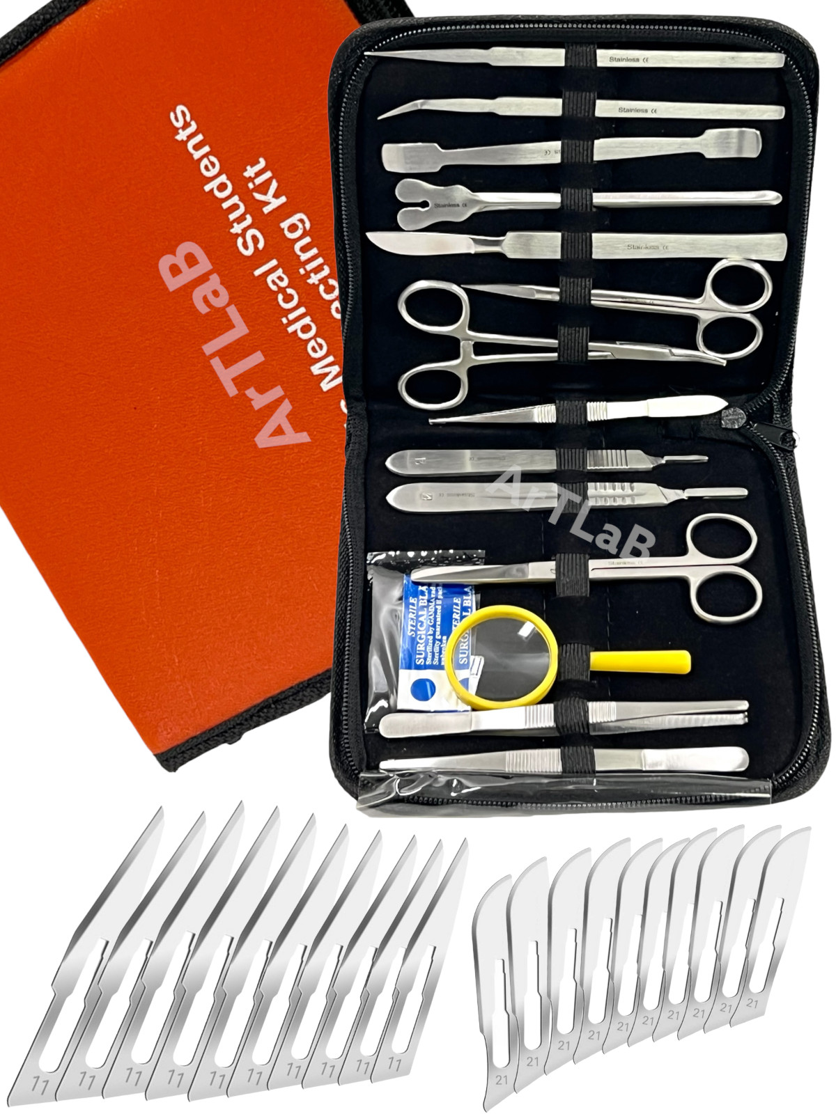 Premium Advanced Dissecting kit Veterinary, Lab Medical Surgical Instruments