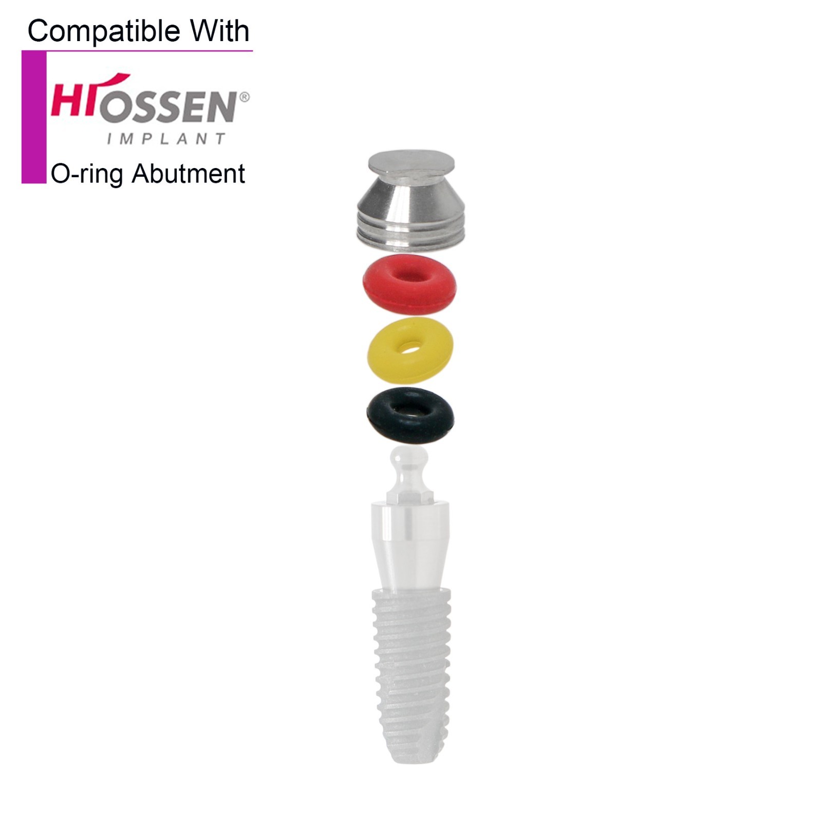 US Dental O-ring Retainer Caps Kit For Implant Osstem Ball Attachment Abutments