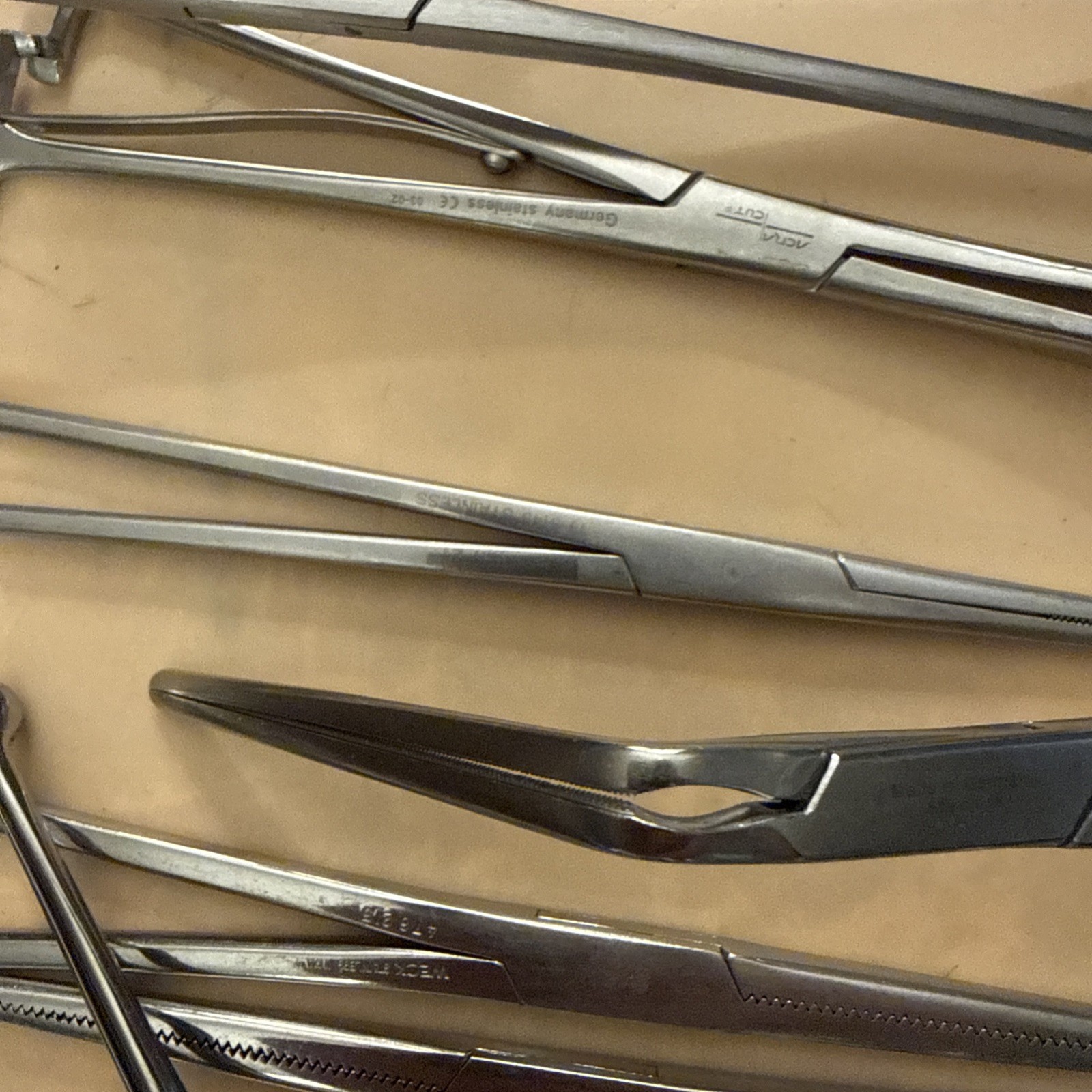 40 Surgical Needle Holder Forceps Various Stainless Curved Straight German