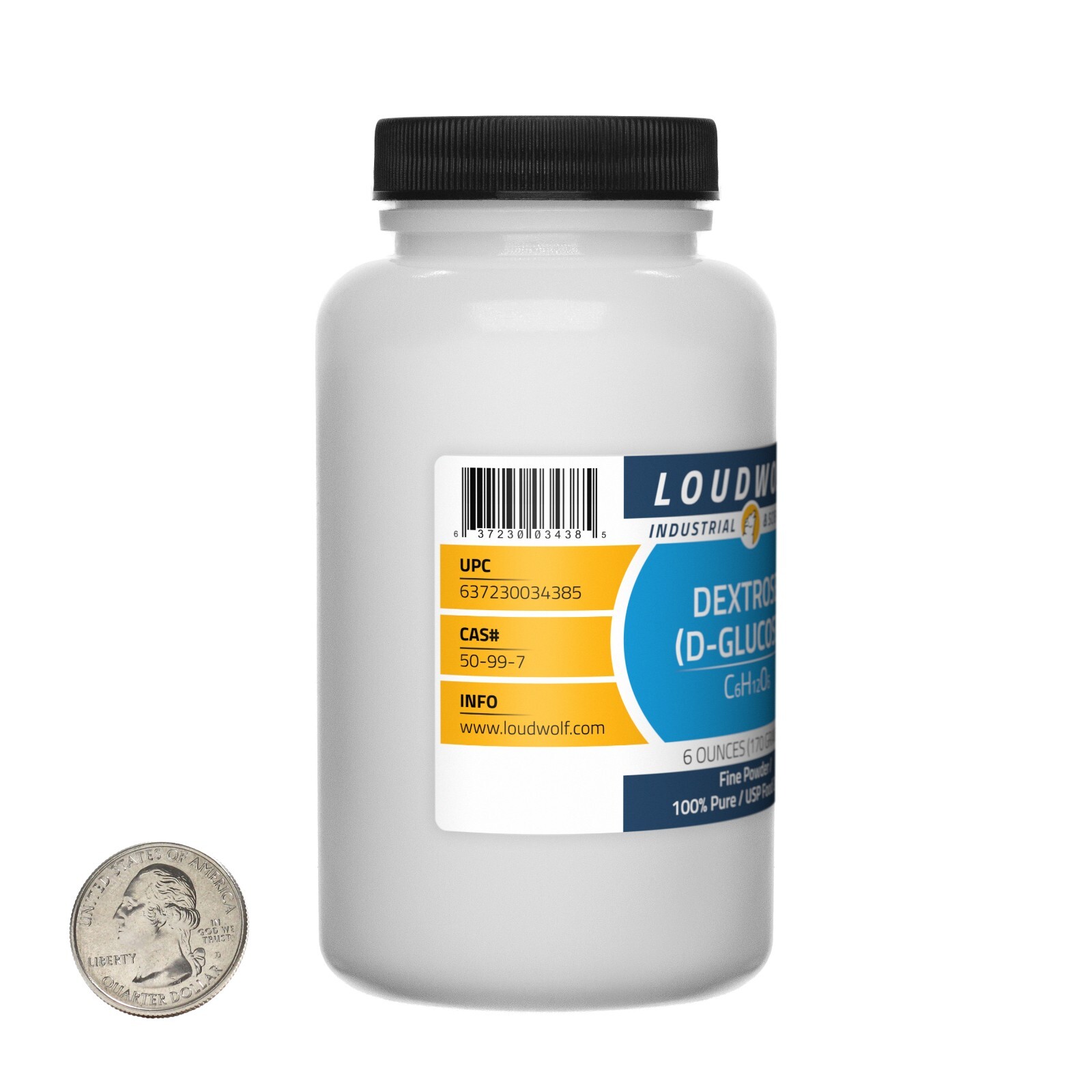 Dextrose / 2.3 Pounds / 6 Bottles / 100% Pure USP Food Grade / Fine Powder / USA