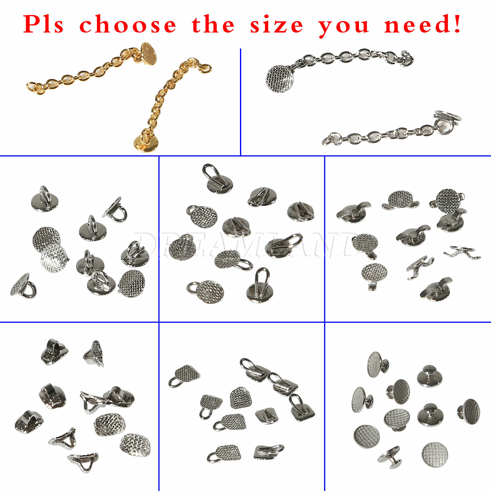 1 Bag Orthodontic Bondable Round Traction Lingual Buttons / Buttom Chain Base