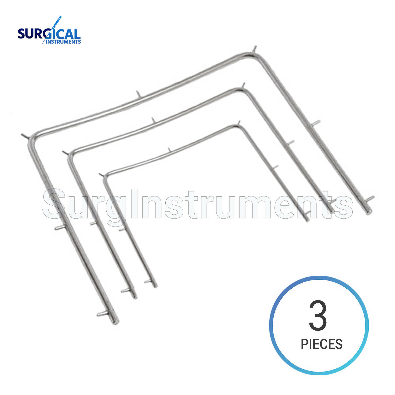 3 pcs Rubber Dam Frames L, M & S Dental Orthodontic Dentist Instrument Free Ship