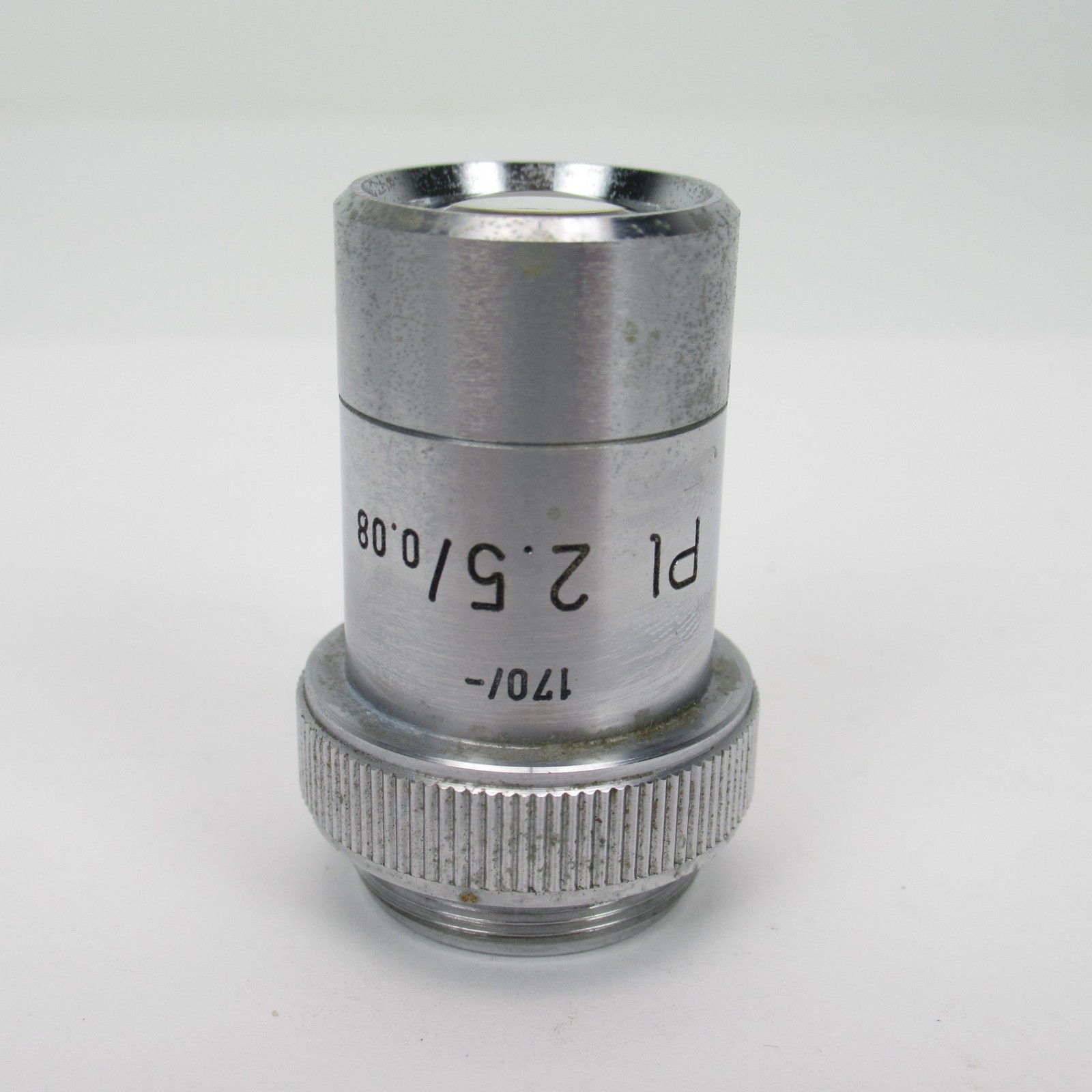 LEITZ PL 2.5/0.08 170/- MICROSCOPE OBJECTIVE LENS 2.5X – SCRATCHES ON LENS
