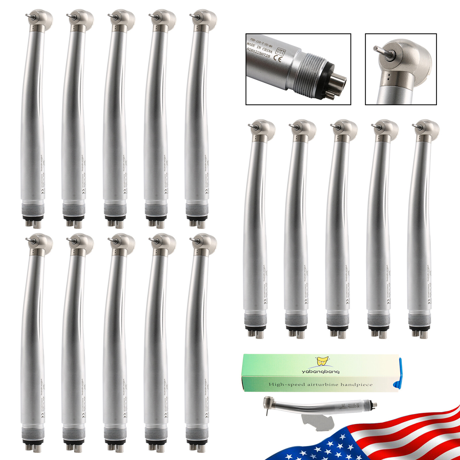 1-100 NSK Style PANA Dental High Speed Handpiece Torque 4 Hole Midwest F2