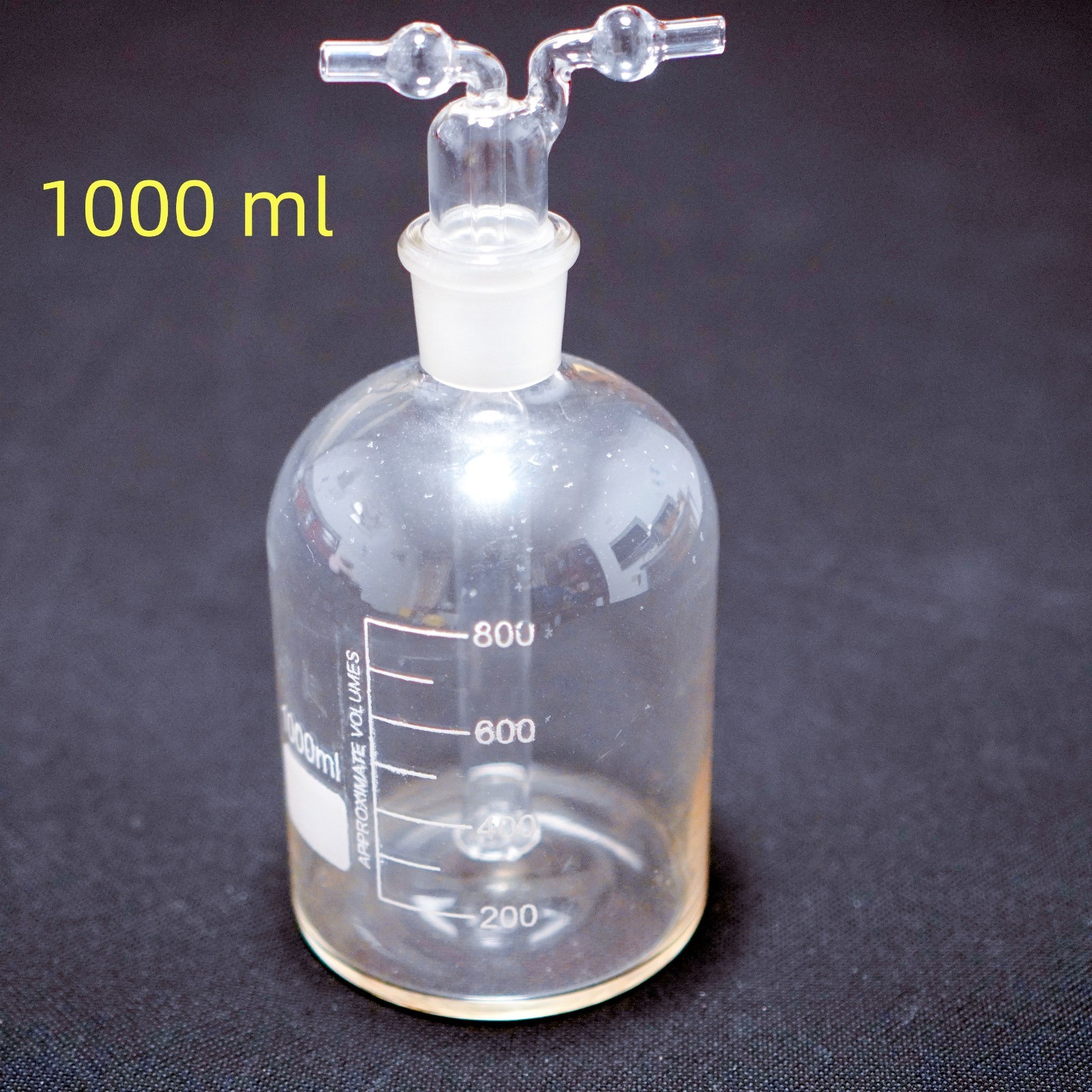 Lab glass wash bottle washing bottle 1000 ml, laboratory glass supplier