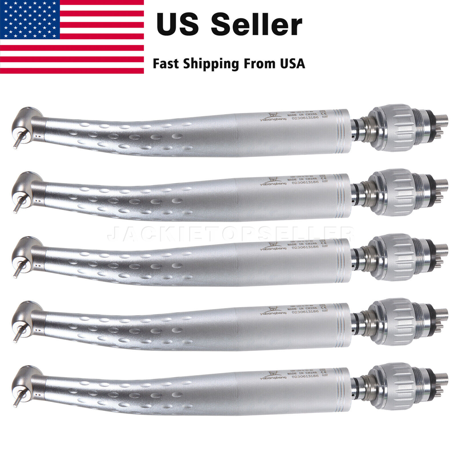 5* KaV Style Dental High Speed Handpiece + 4 Hole Quick Coupler Coupling Swivel