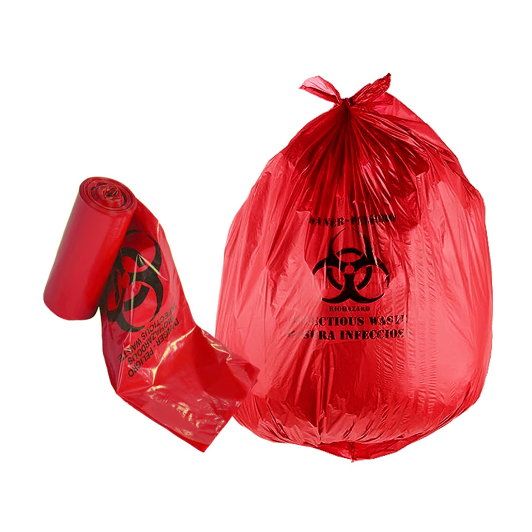 Red Biohazard Bags – Disposable Autoclave Bags in 4 Sizes for Medical
