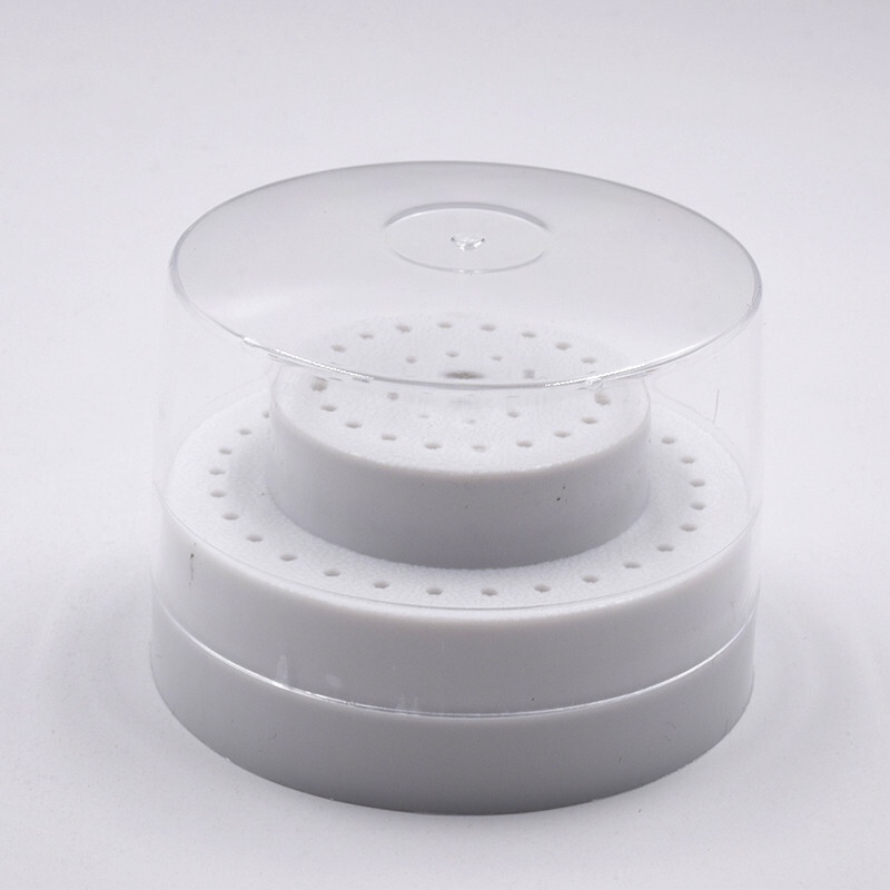 Dental Plastic Holder Burs Round White/Yellow/Blue 60 Holes High&Low Speed Block