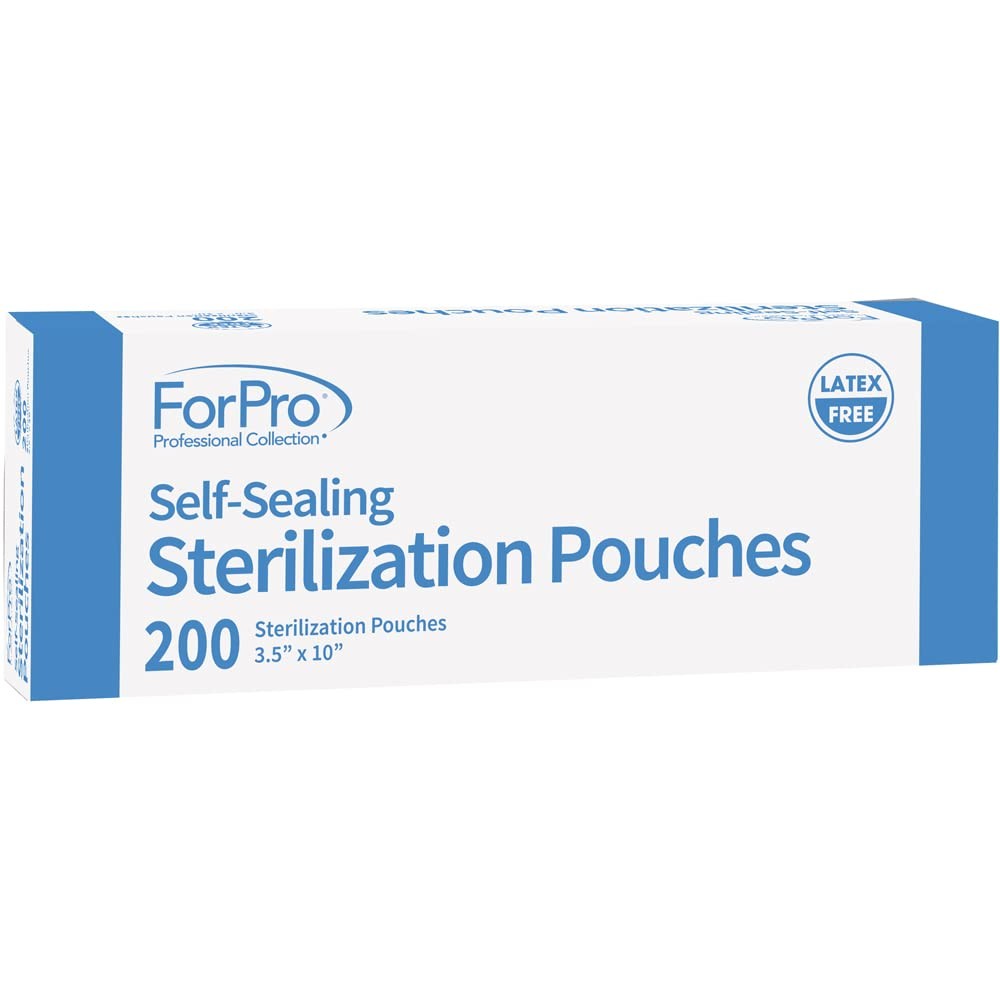 ForPro Professional Collection Self-Sealing Sterilization Pouches, Latex-Free,