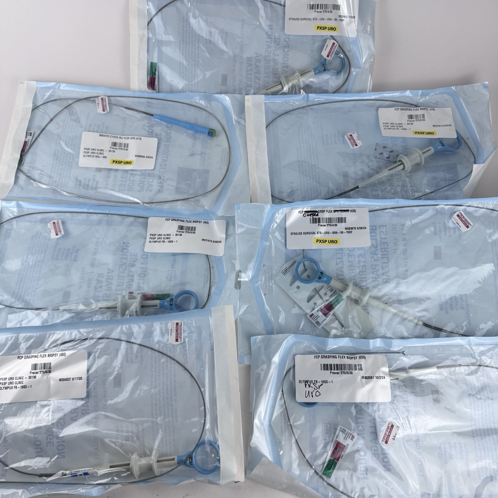 E7232 Olympus FB-19SX-1 Fenestrated Round Cup Forceps 70cm Lot Of 6 & MAJ