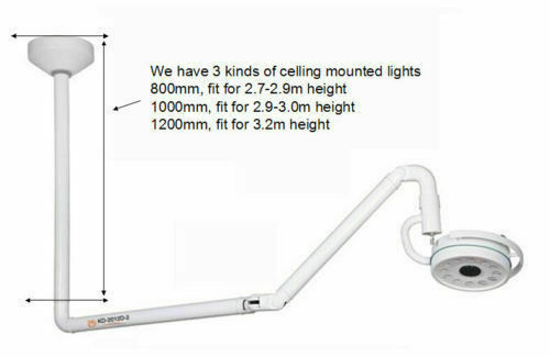 Dental Medical 36W LED Ceiling Mounted Exam Cold Light Shadowless Lamp 800mm US