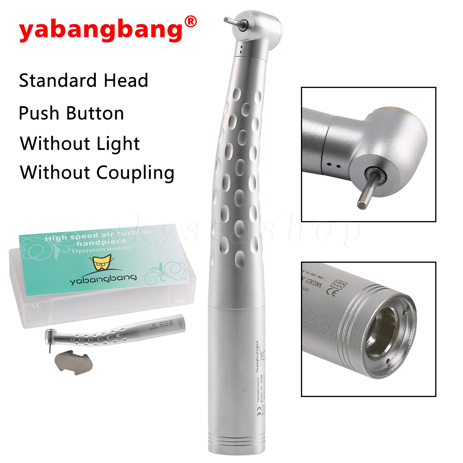 KAV Style Dental High Speed Handpiece with 4 Hole Quick Coupler 360° Swivel