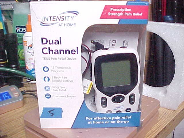 InTENSity At Home Dual Channel TENS Pain Relief Device w/ 20 electron pads