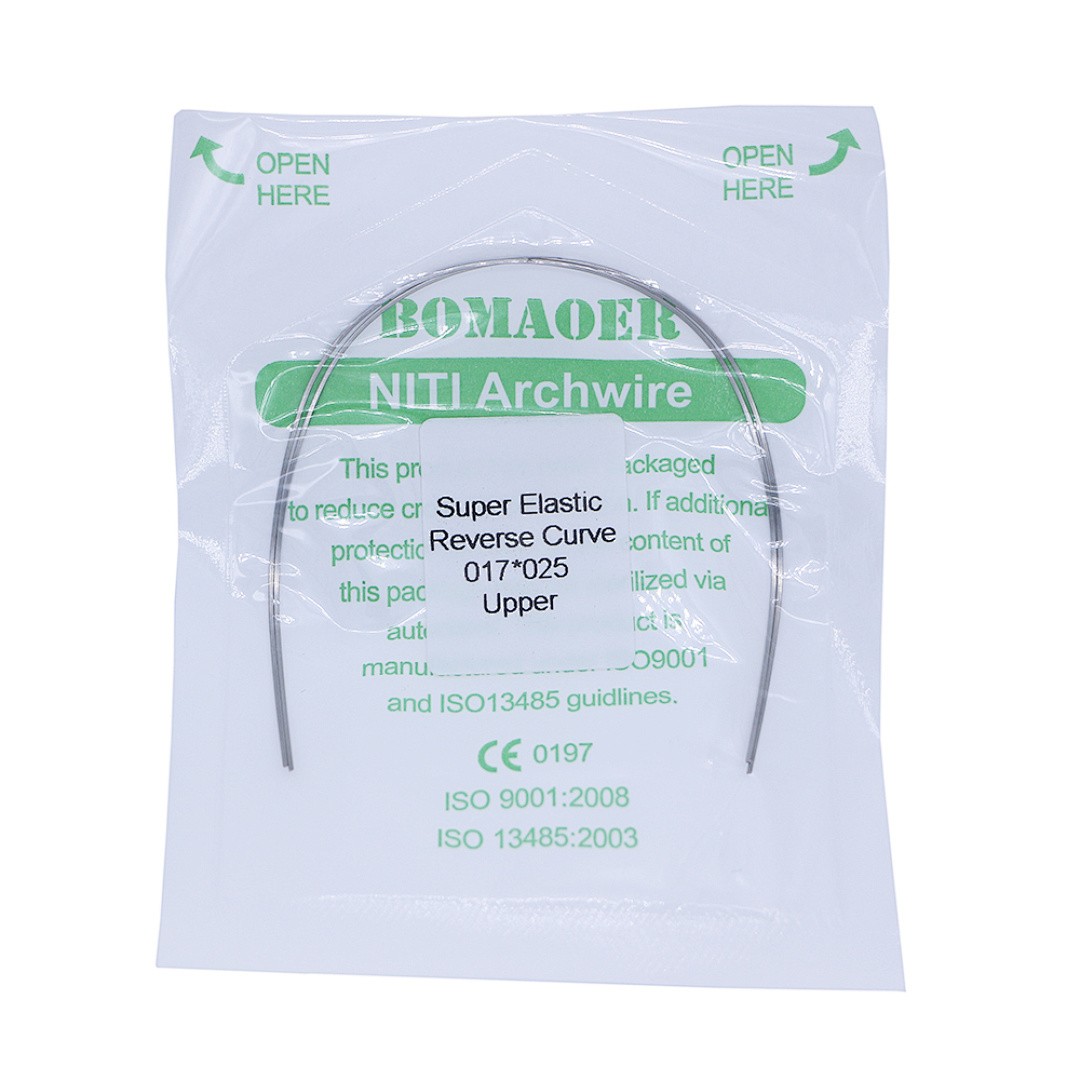 30×Dental Orthodontic Niti Rectangular Arch Wires Reverse Curve 17×25 Upper