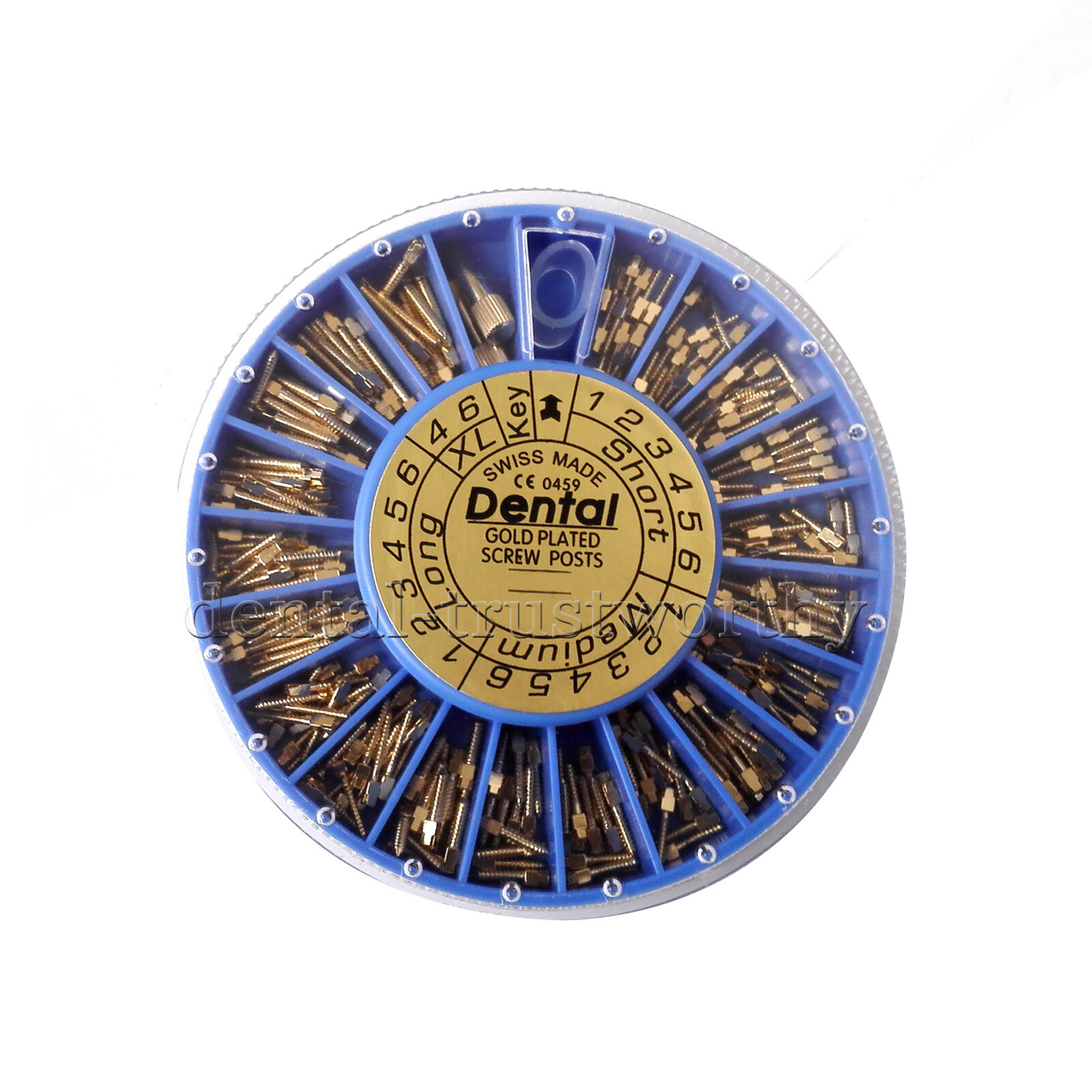 Dental Endodontic Screw Posts Kit SST/24K Gold Plated/Pure Titanium Nordin Type