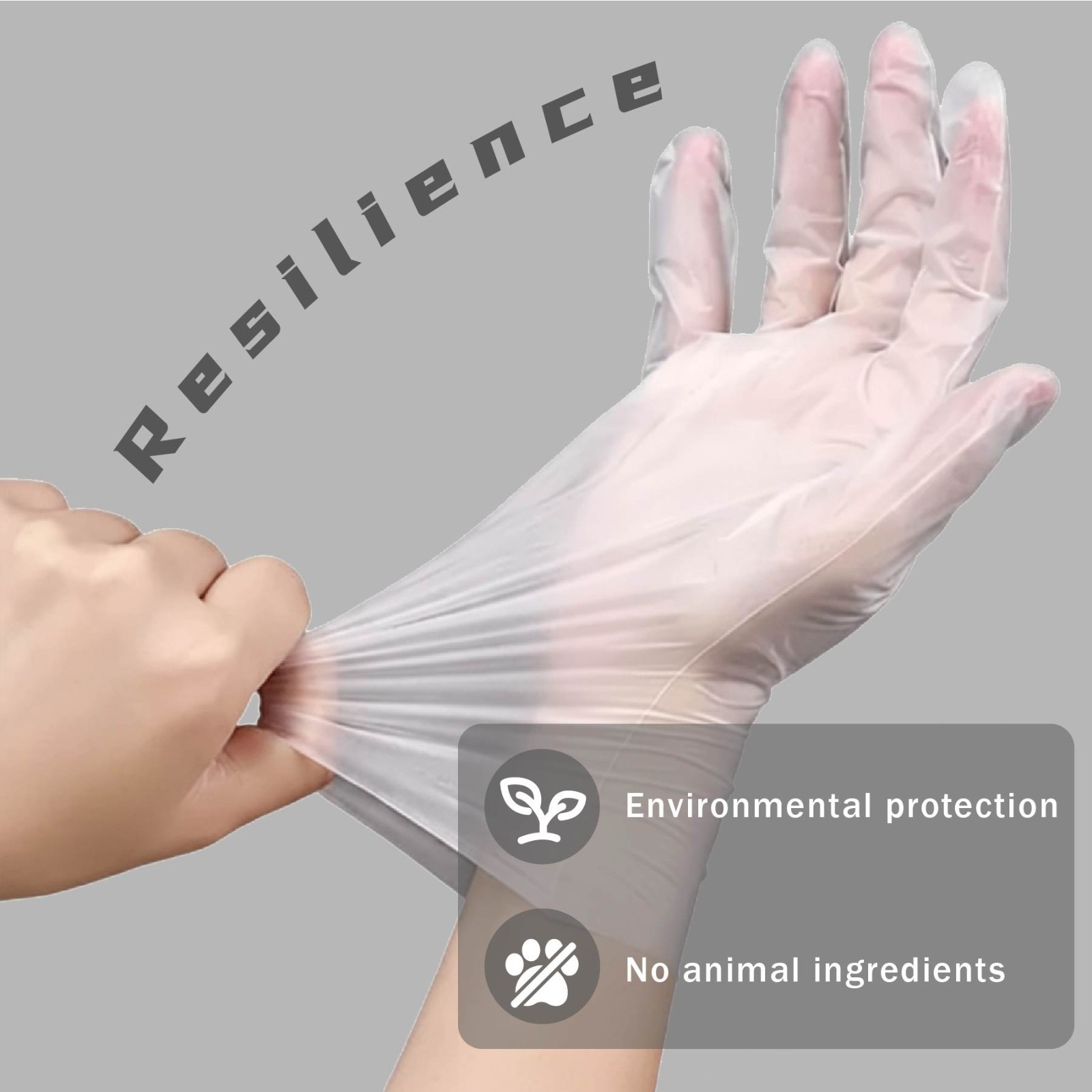 400-Count Clear TPE Disposable Gloves: Food Service & Powder-Free (M/L Sizes)