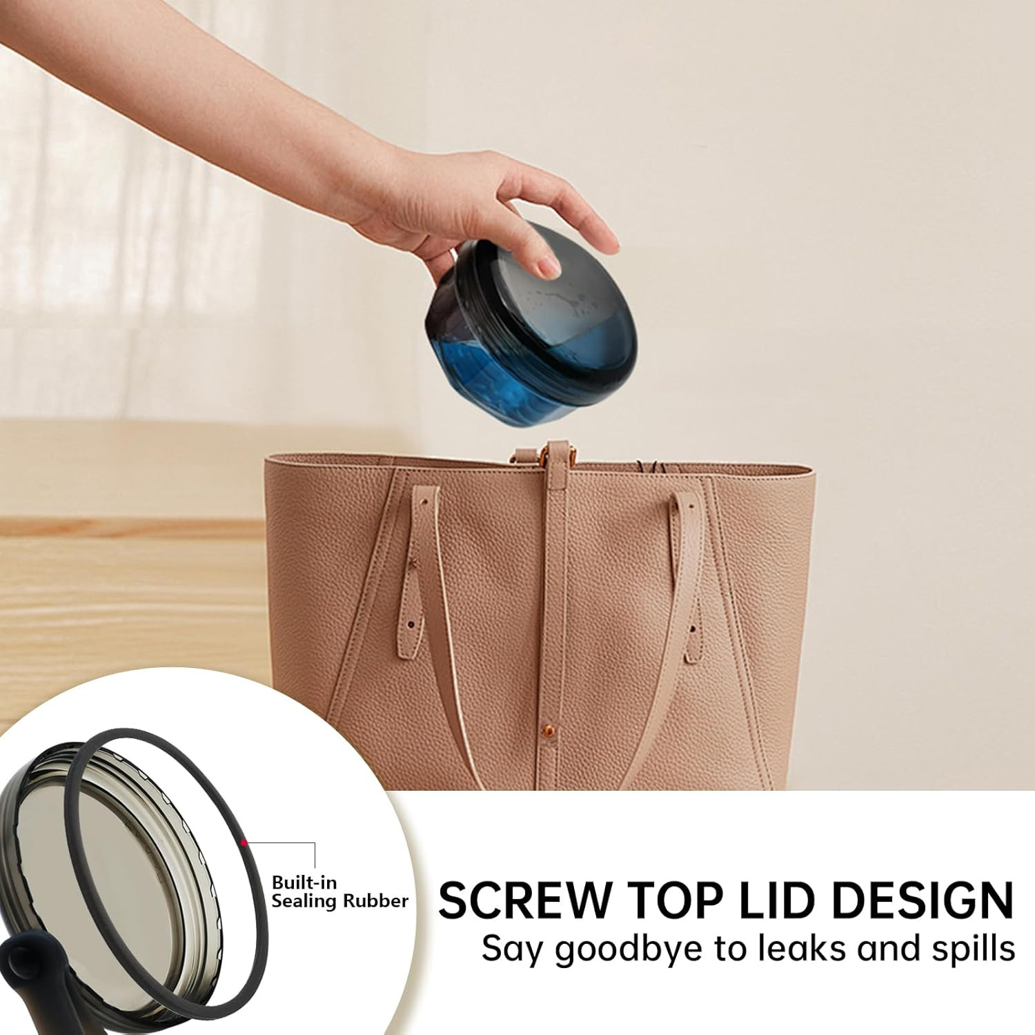 Leak Proof Denture Cups for Soaking Dentures with Strainer Basket and Brush, Par