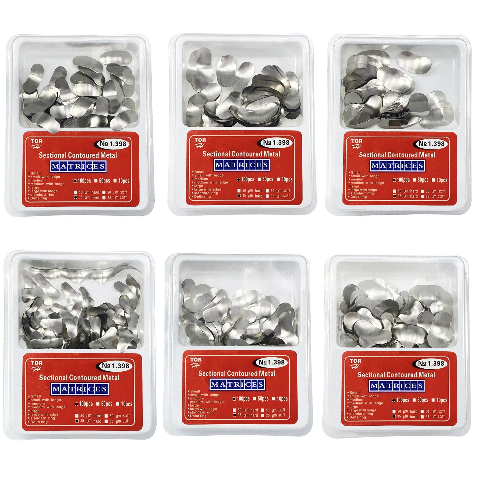 Dental Fit Garrison Palodent Matrix Bands Ring Sectional Matrice Clamp/Kit/Wedge