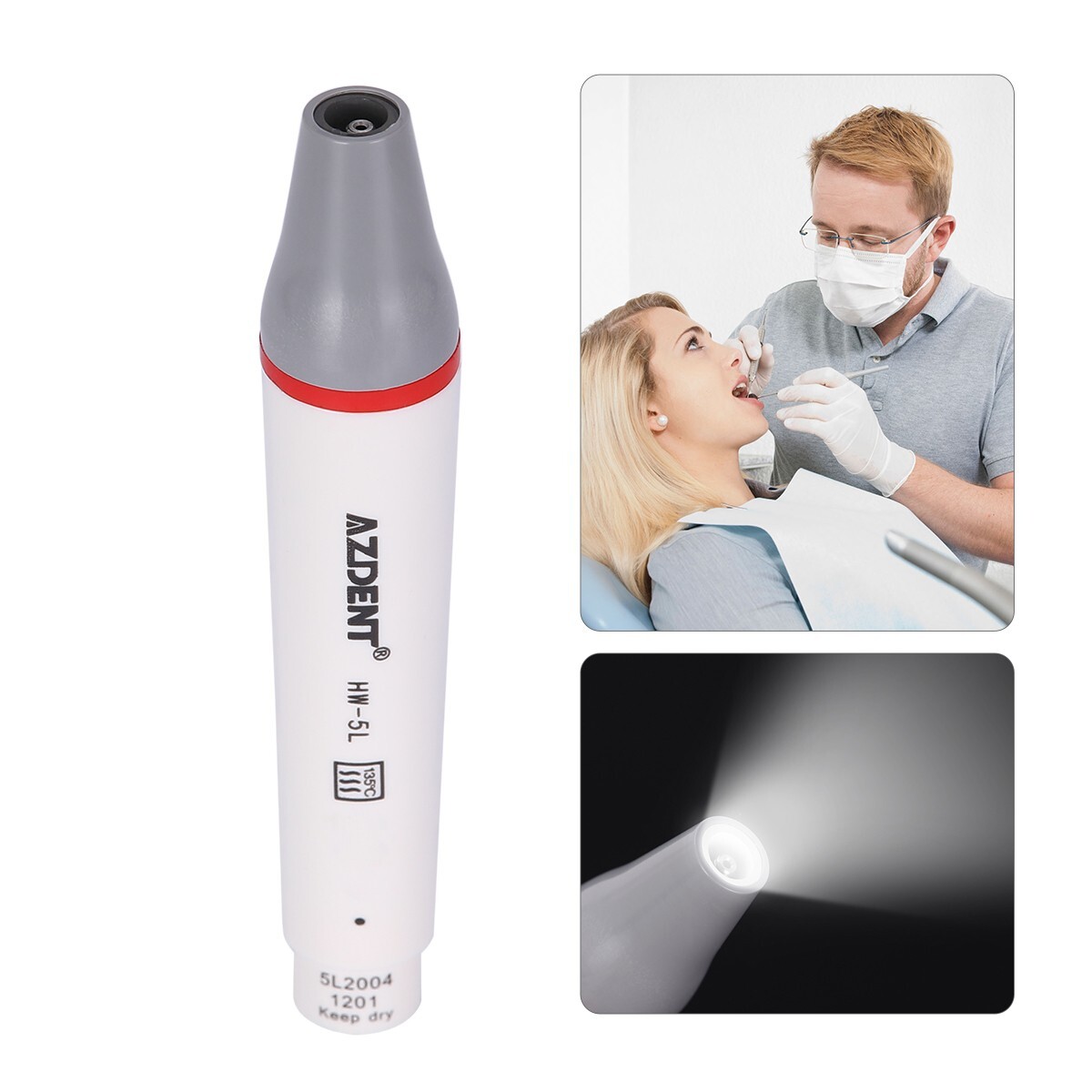 USA Ultrasonic Piezo Scaler Handpiece LED HW-5L fit WOODPECKER/EMSScaling Tips