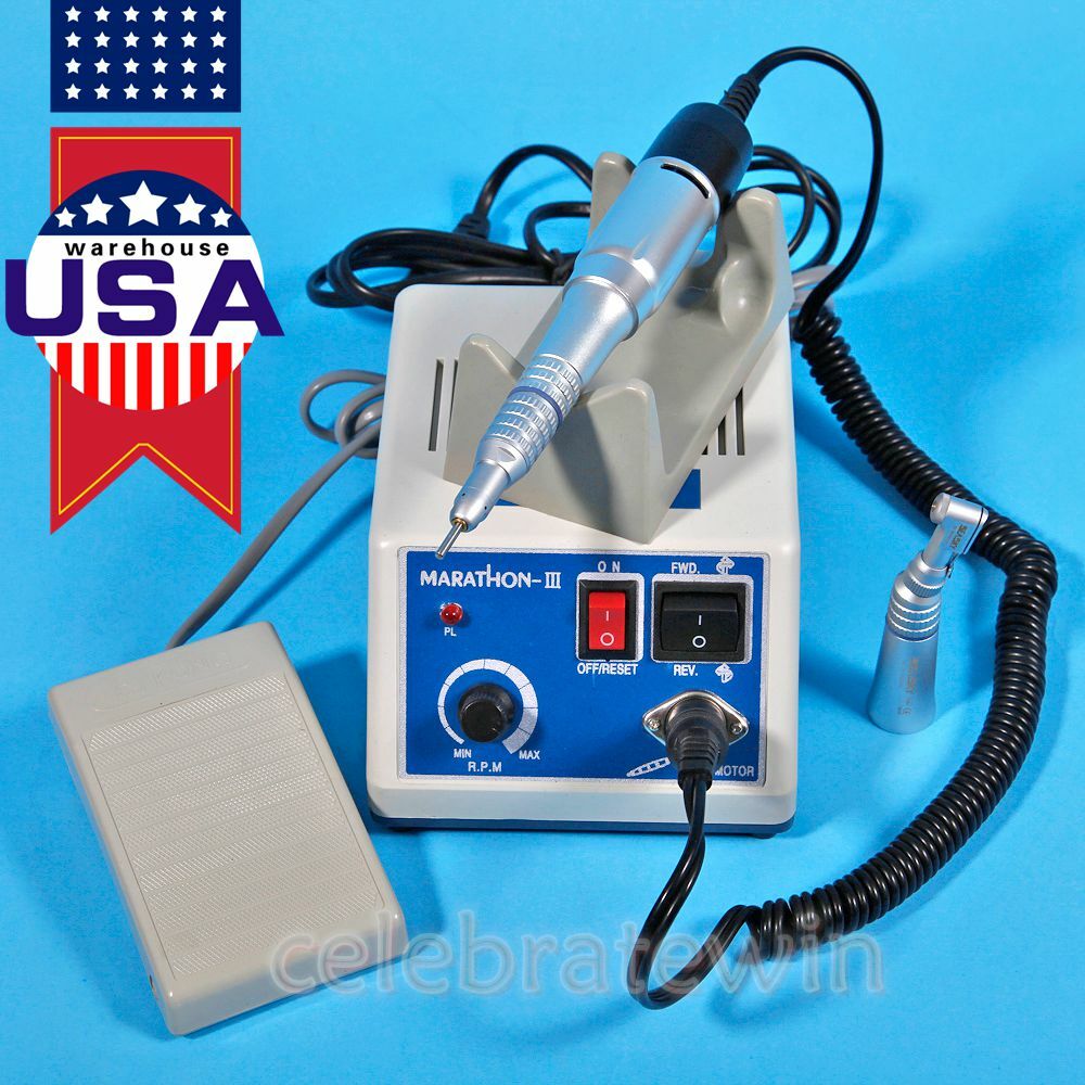 Dental Micro Motor 35K rpm WITH Straight Contra Angle Handpiece UPS