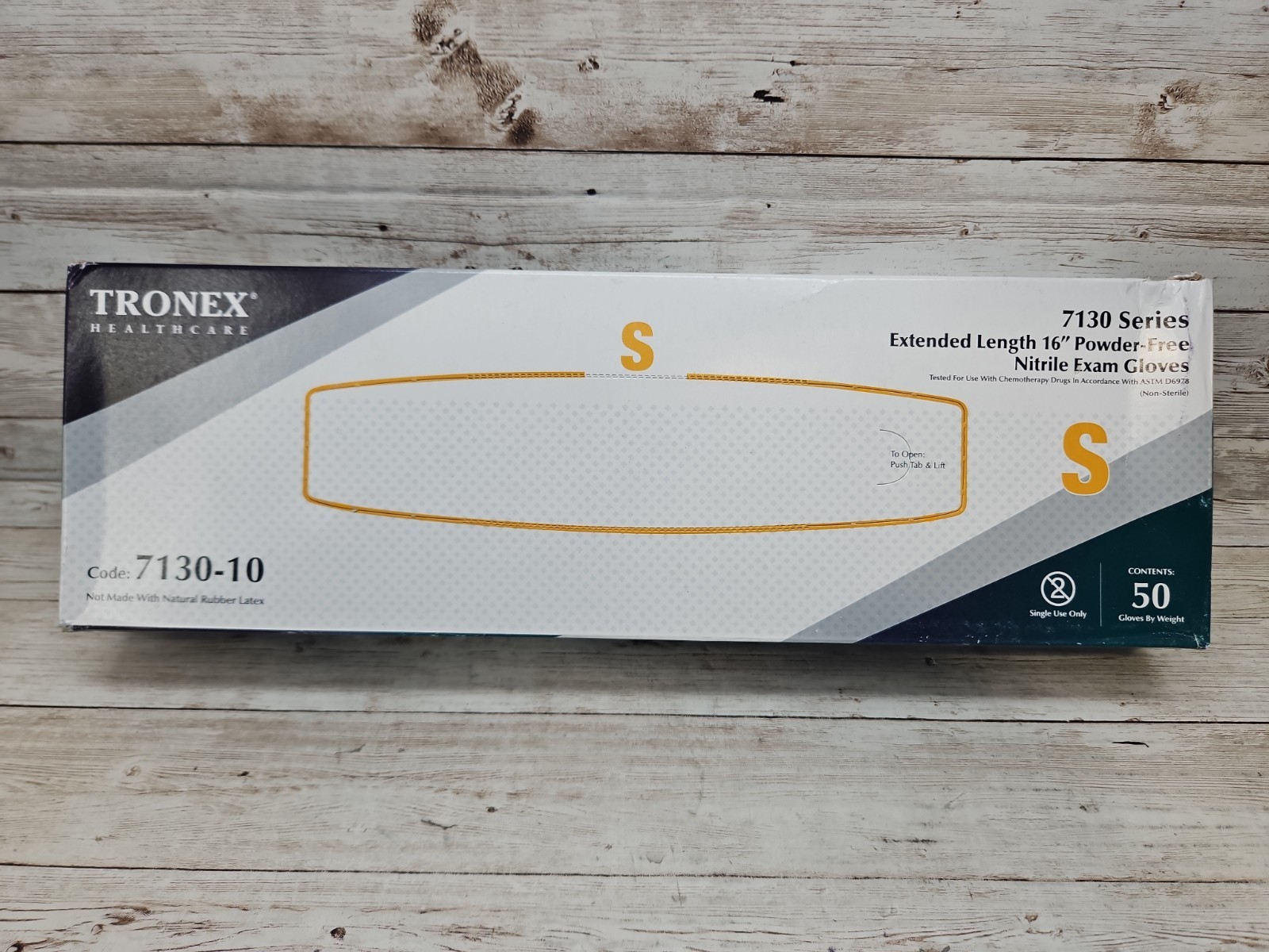 TRONEX 16″ Cuff Nitrile Exam Gloves DARK BLUE *1 Box* Size: SMALL 50/Box