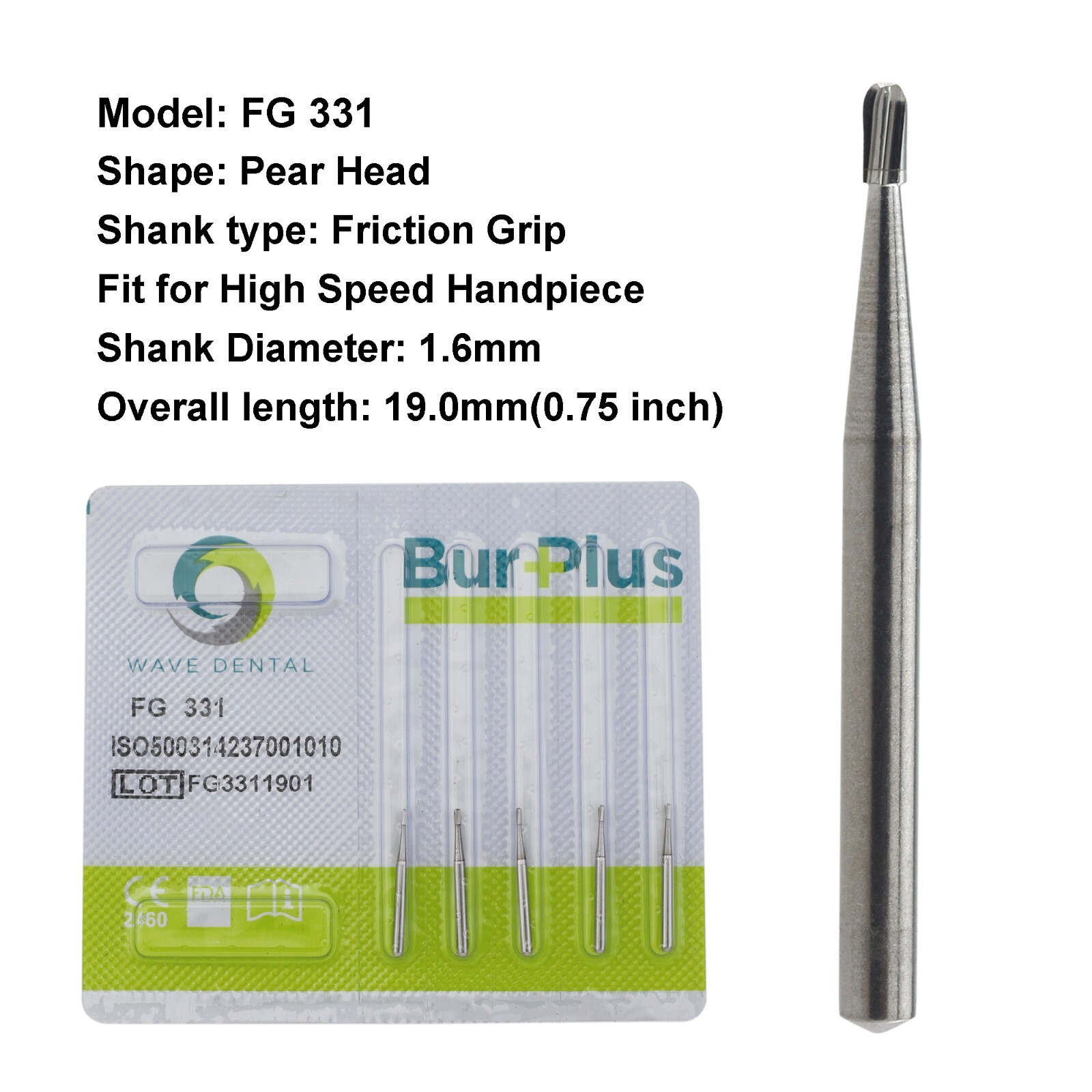BEING Dental Turbine High Speed Handpiece KaVo Coupler 4 Hole FG Burs 330 557 2