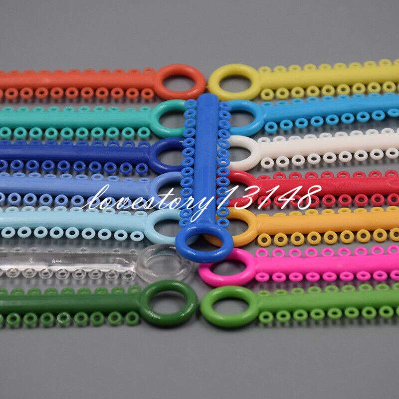 1040Pcs Dental Orthodontic Elastic Braces Rubber Ligature Tie 37 Color to Choose