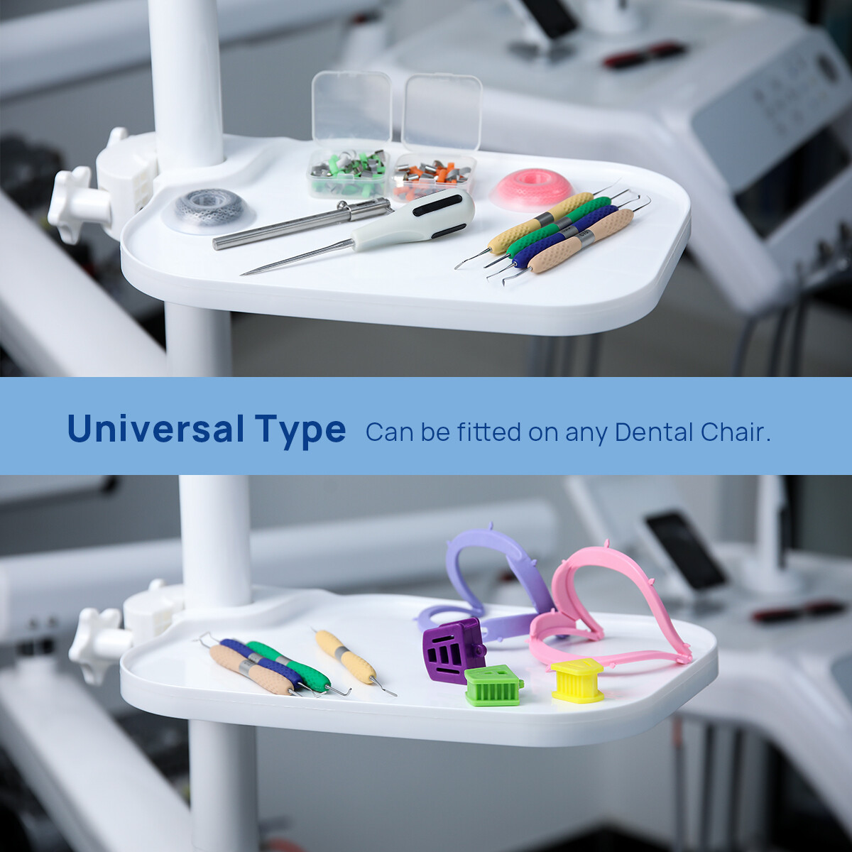 Dental Shelf Tray Table Tray Pole Mount Utility Easy Accessorie For Dental Chair