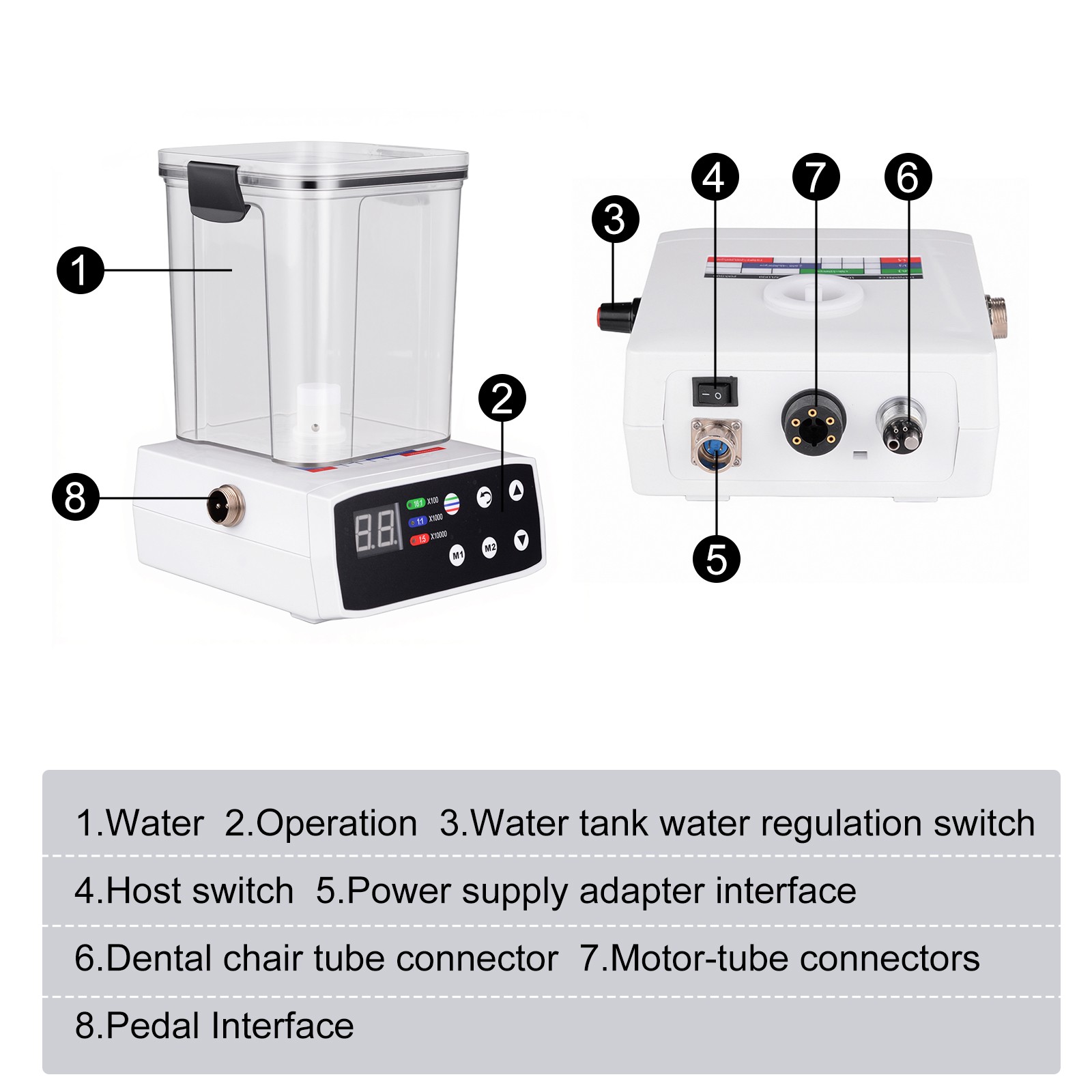 Dental Miniature Vector Control System Bulid-in LED Electric Brushless Motor CE