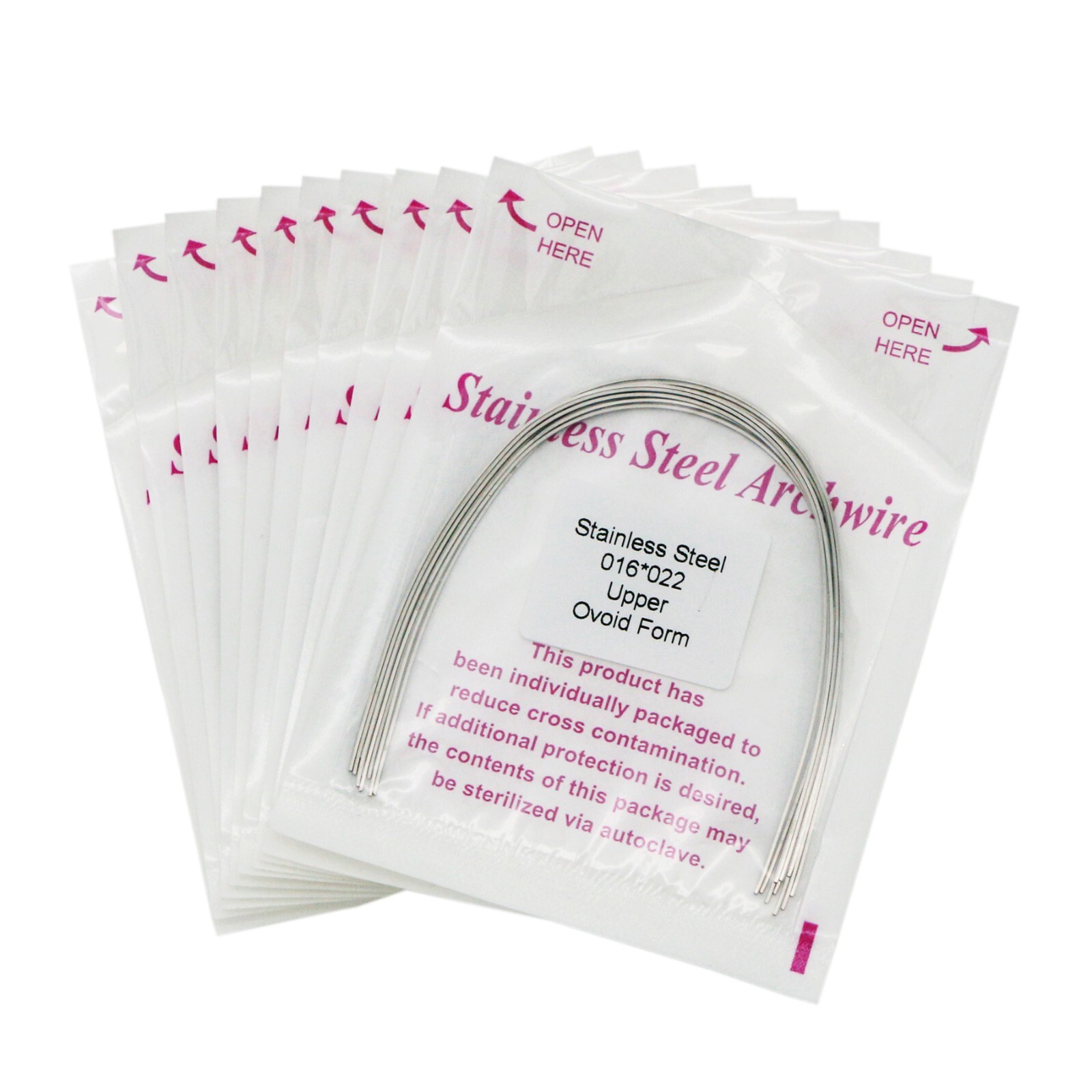 100 Pcs Dental Orthodontic Stainless Steel Recrangular Arch Wire Ovoid Form
