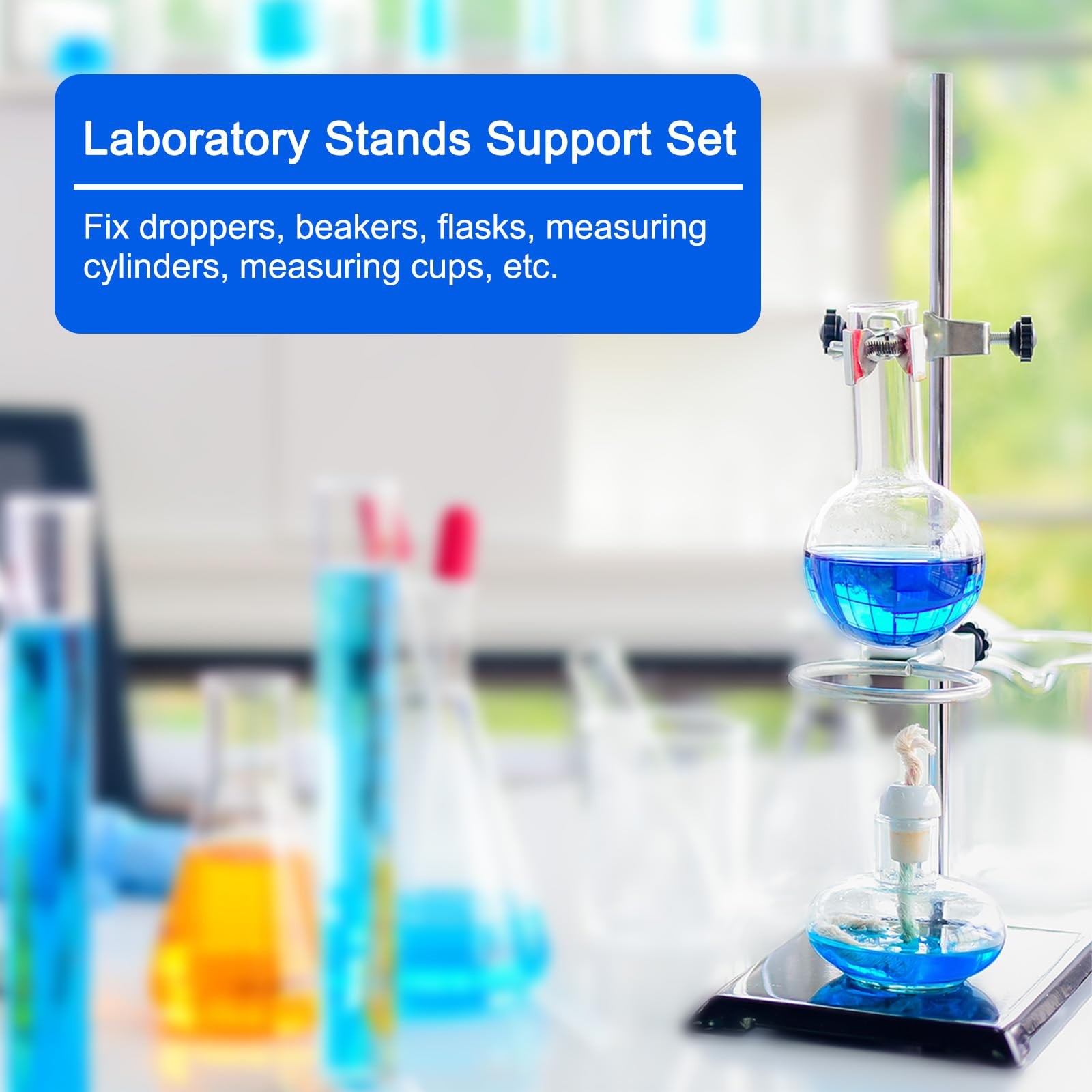 PATIKIL Lab Stand Set, 20 Inch Lab Stand & Clamp Set, 1 Set Stand Support with 1
