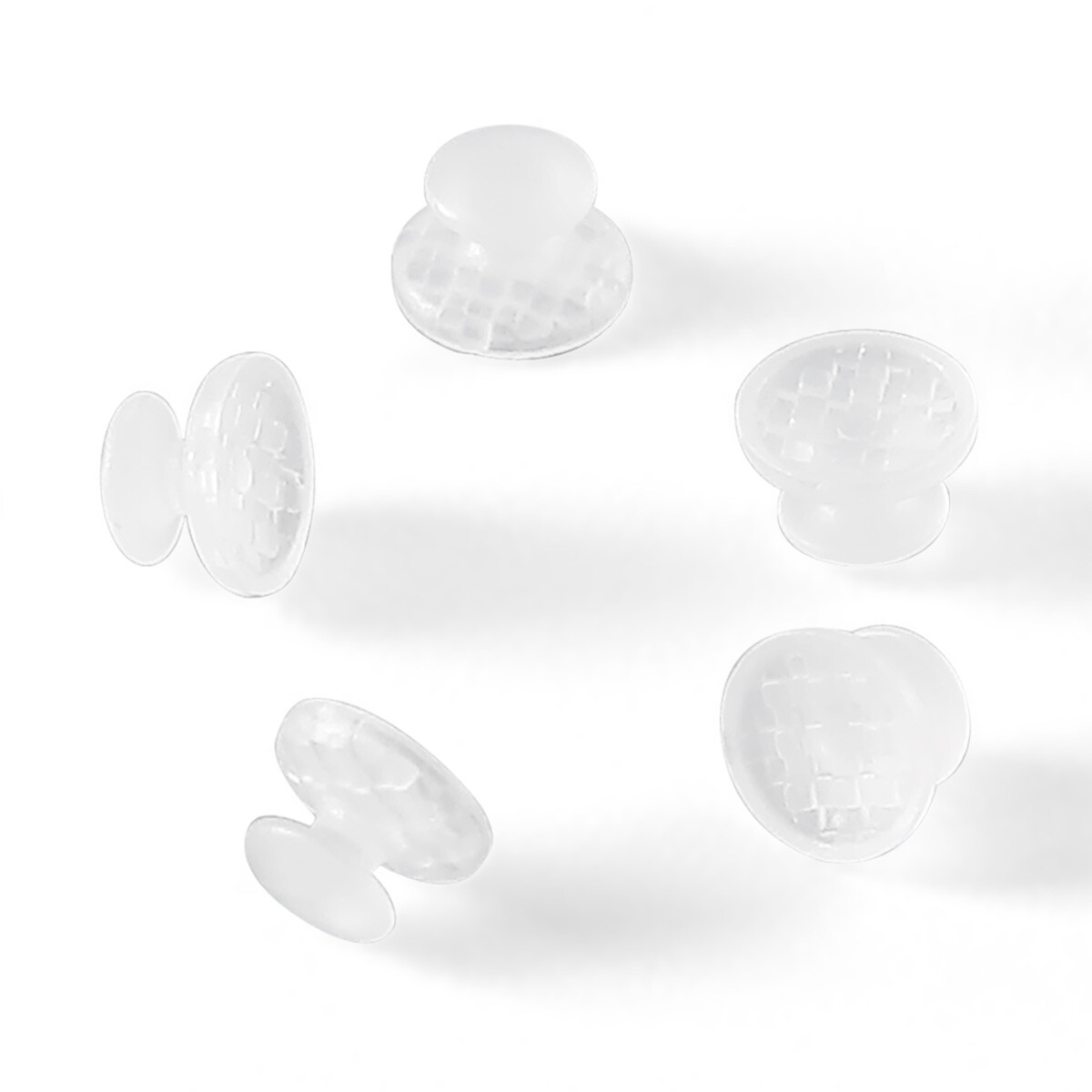 Dental Composite Clear Ceramic Lingual Buttons Bondable Round Rectangular Base